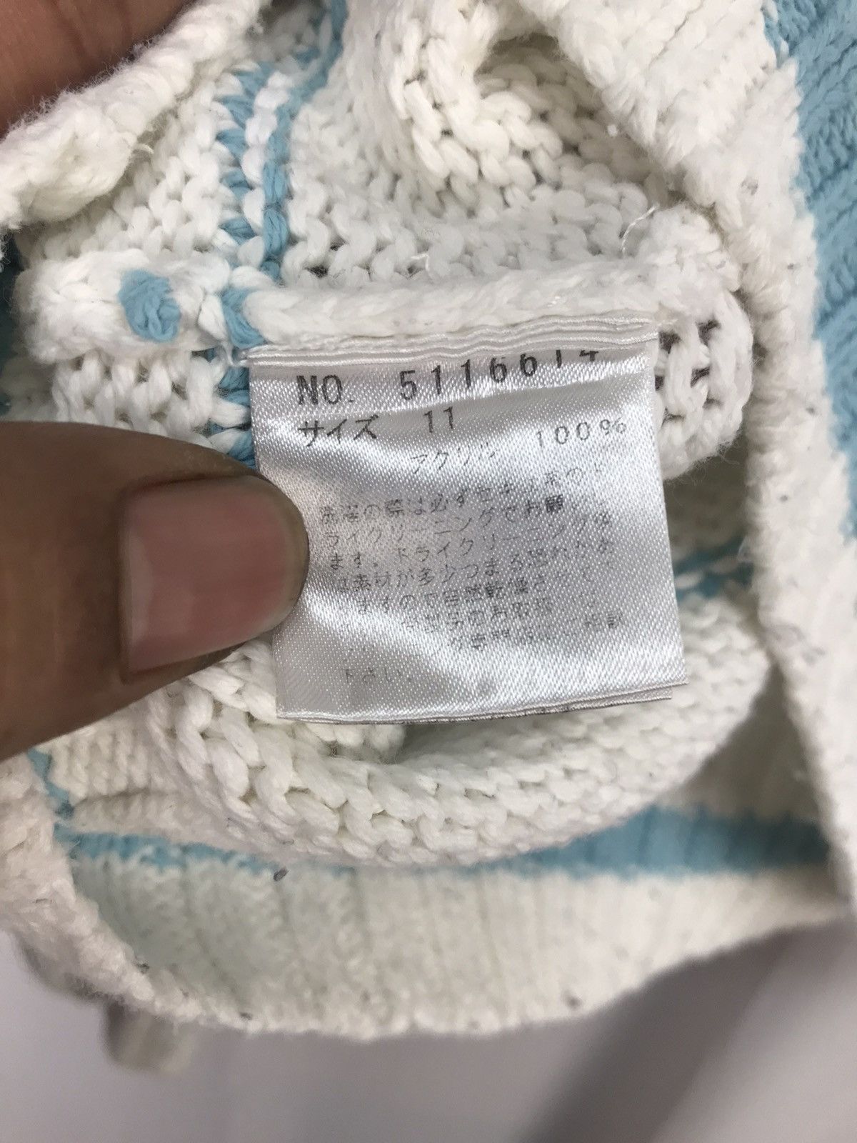 Japanese Brand Stripe croptop knit sweatshirt turtleneck by east boy Size US S / EU 44-46 / 1 - 4 Thumbnail