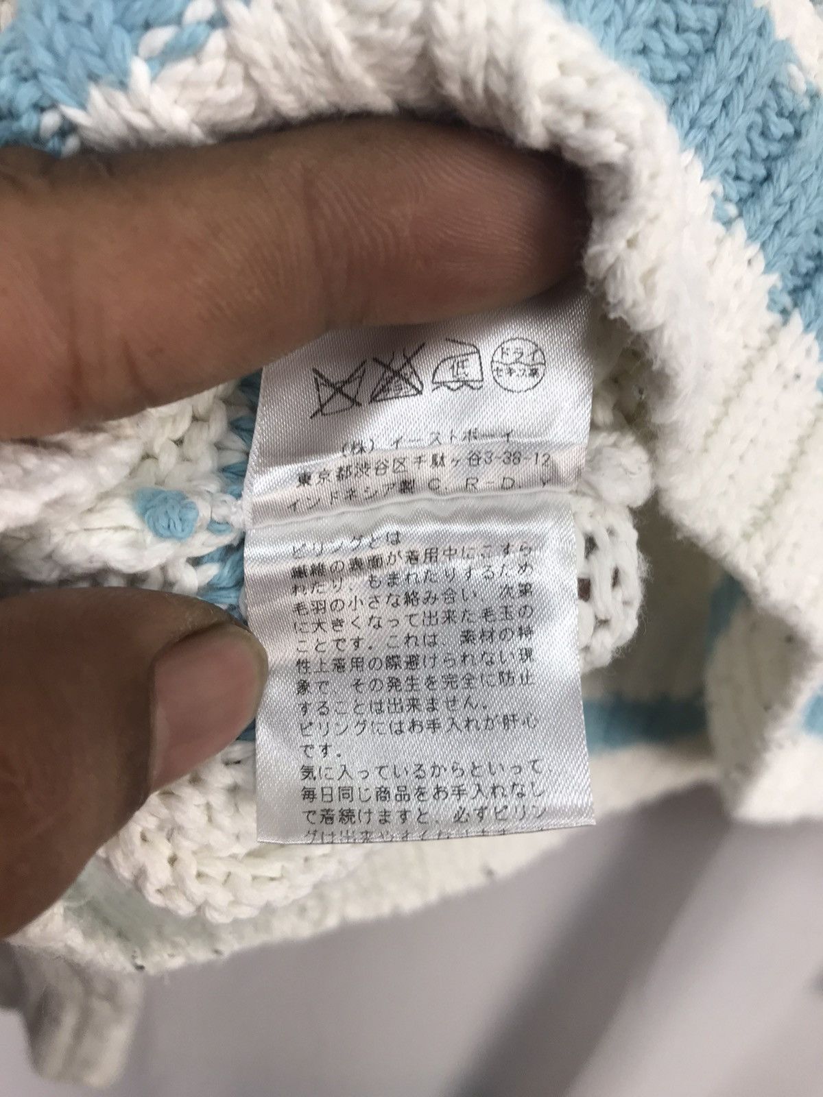 Japanese Brand Stripe croptop knit sweatshirt turtleneck by east boy Size US S / EU 44-46 / 1 - 5 Thumbnail