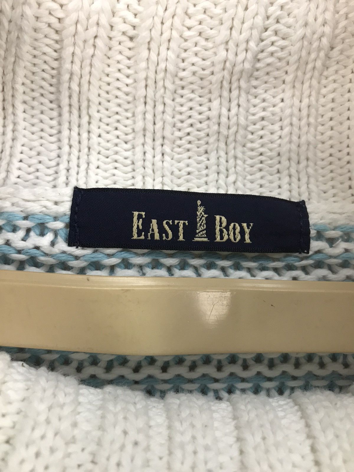Japanese Brand Stripe croptop knit sweatshirt turtleneck by east boy Size US S / EU 44-46 / 1 - 3 Thumbnail