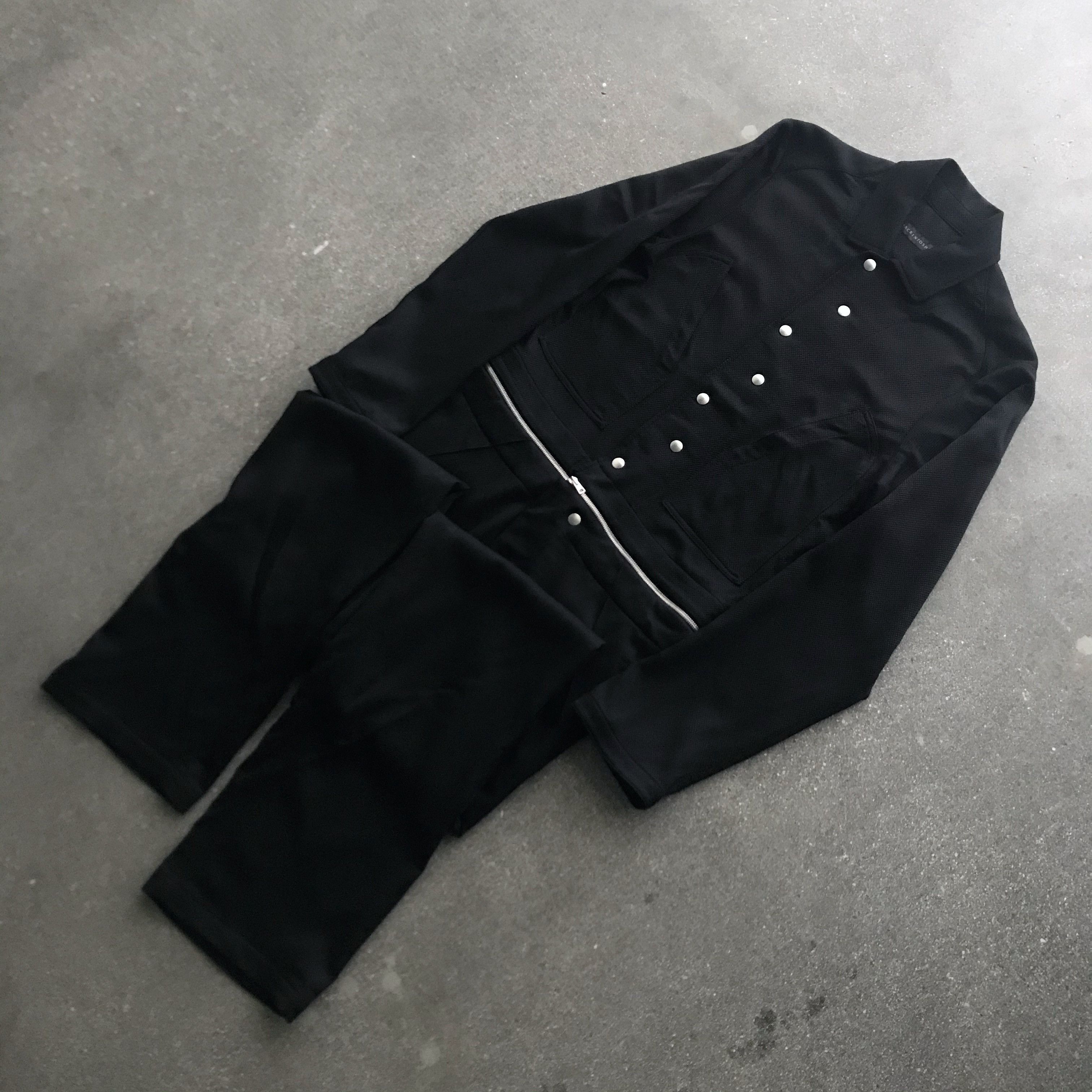 Image of Kiko Kostadinov x Mackintosh 0004 Two Piece Jumpsuit - Large in Black, Men's (Size 34)