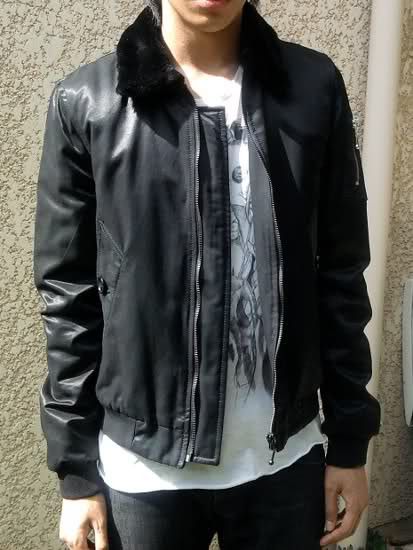 April 77 Vegan Navy Bomber - Faux-fur Jacket Size US S / EU 44-46 / 1 - 4 Thumbnail