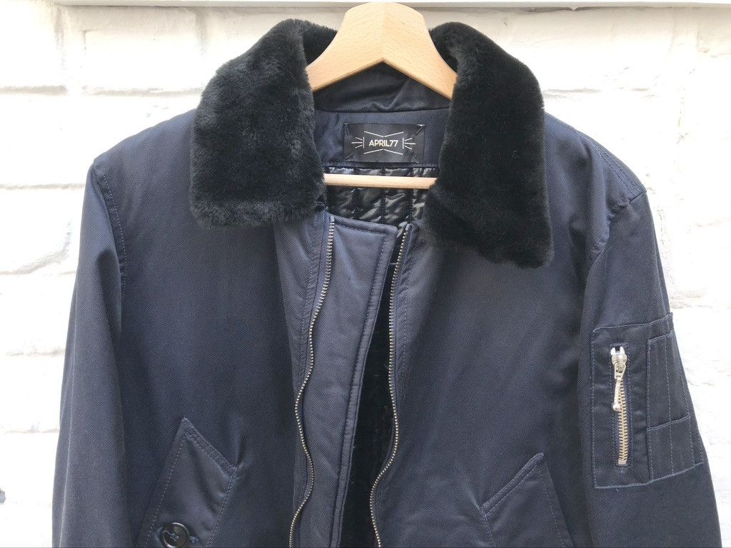 April 77 Vegan Navy Bomber - Faux-fur Jacket Size US S / EU 44-46 / 1 - 2 Thumbnail