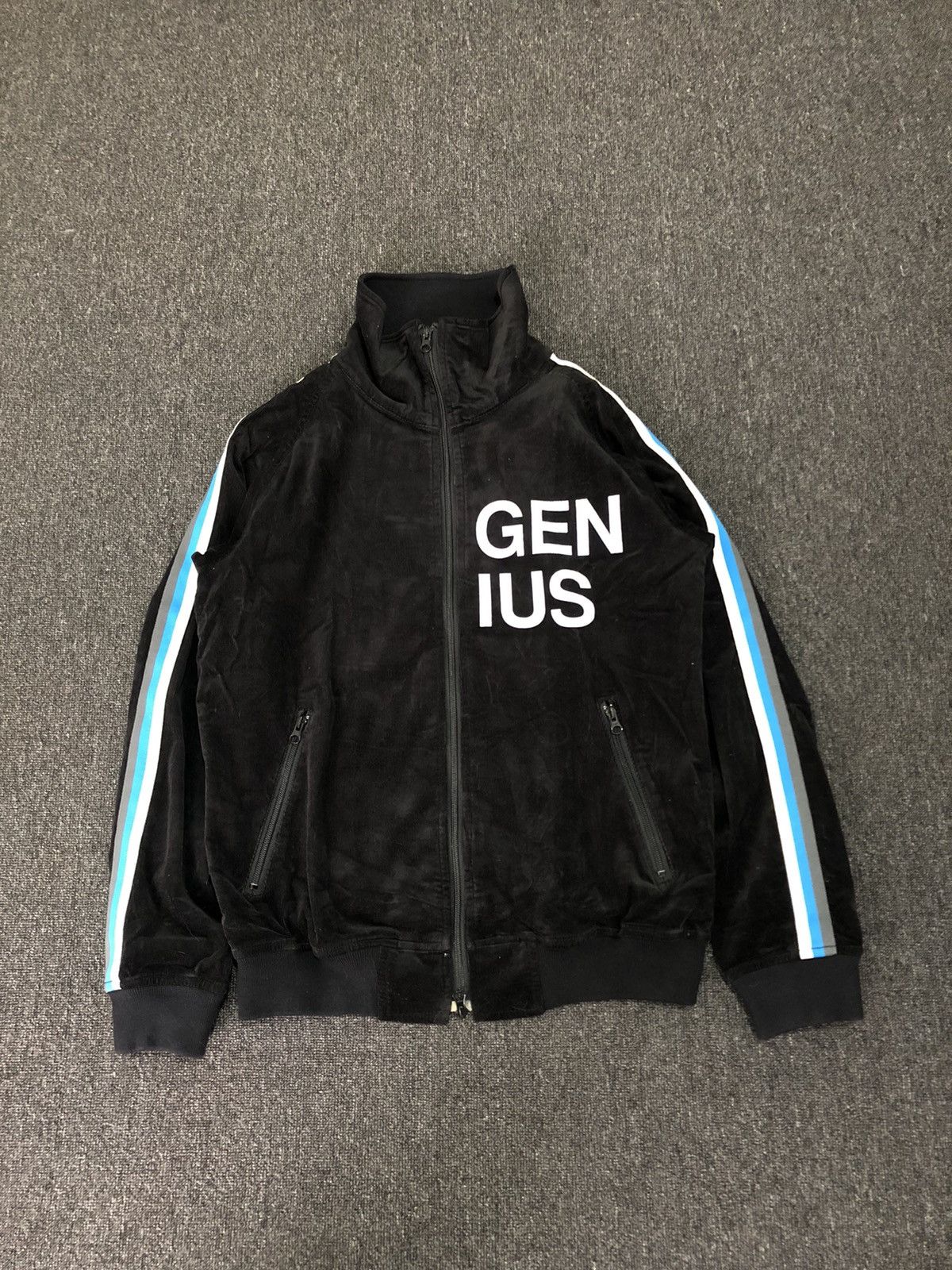 image of Ppfm Corduroy Track Jacket- Genius in Black, Men's (Size Medium)