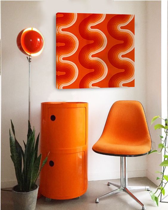 image of Art x Dries Van Noten Last One ! Verner Panton Orange Waves, Men's