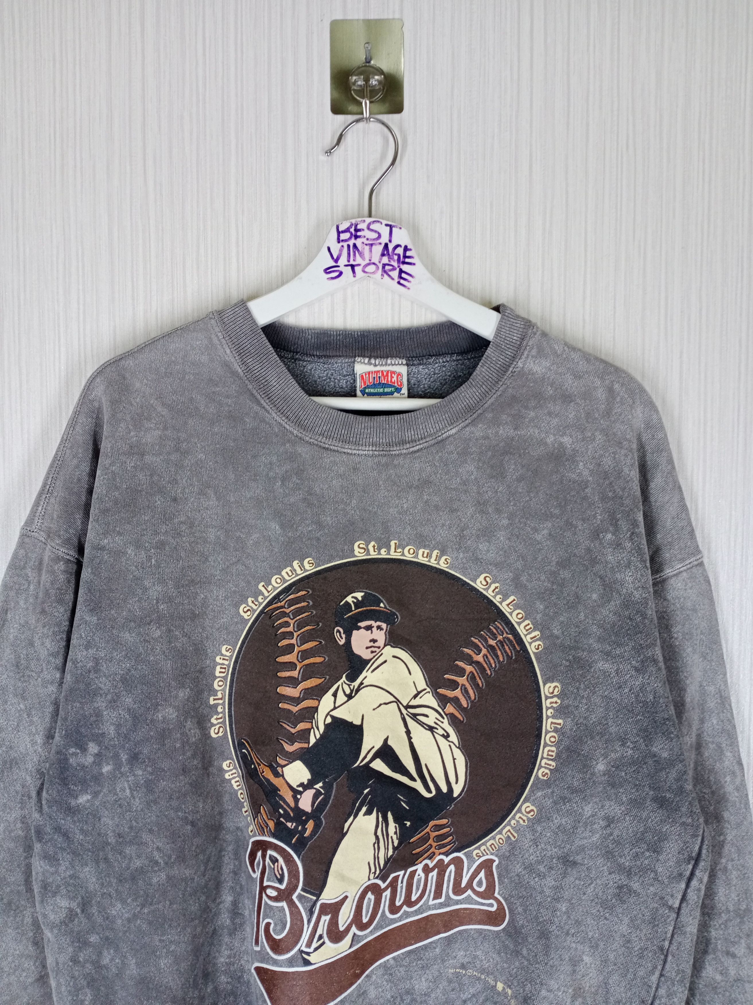 MLB Vintage 1991 St Louis Browns Sweatshirt Size US L / EU 52-54 / 3 - 3 Thumbnail