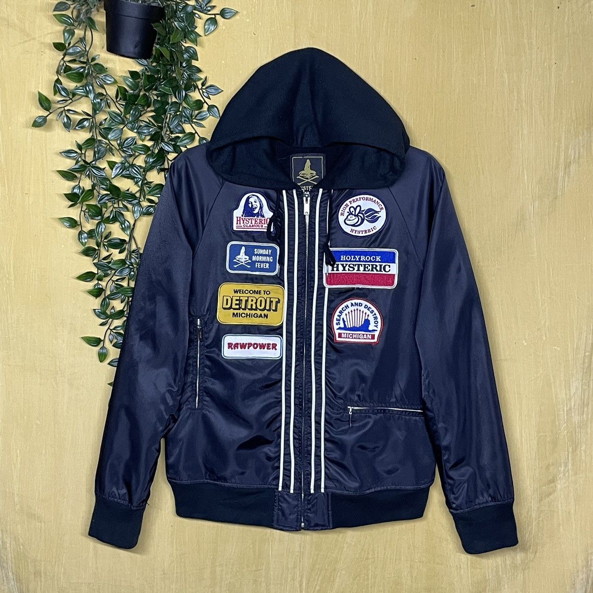 Hysteric Glamour a53 Hysteric Glamour Fullpatch hooded bomber jacket Size US S / EU 44-46 / 1 - 1 Thumbnail
