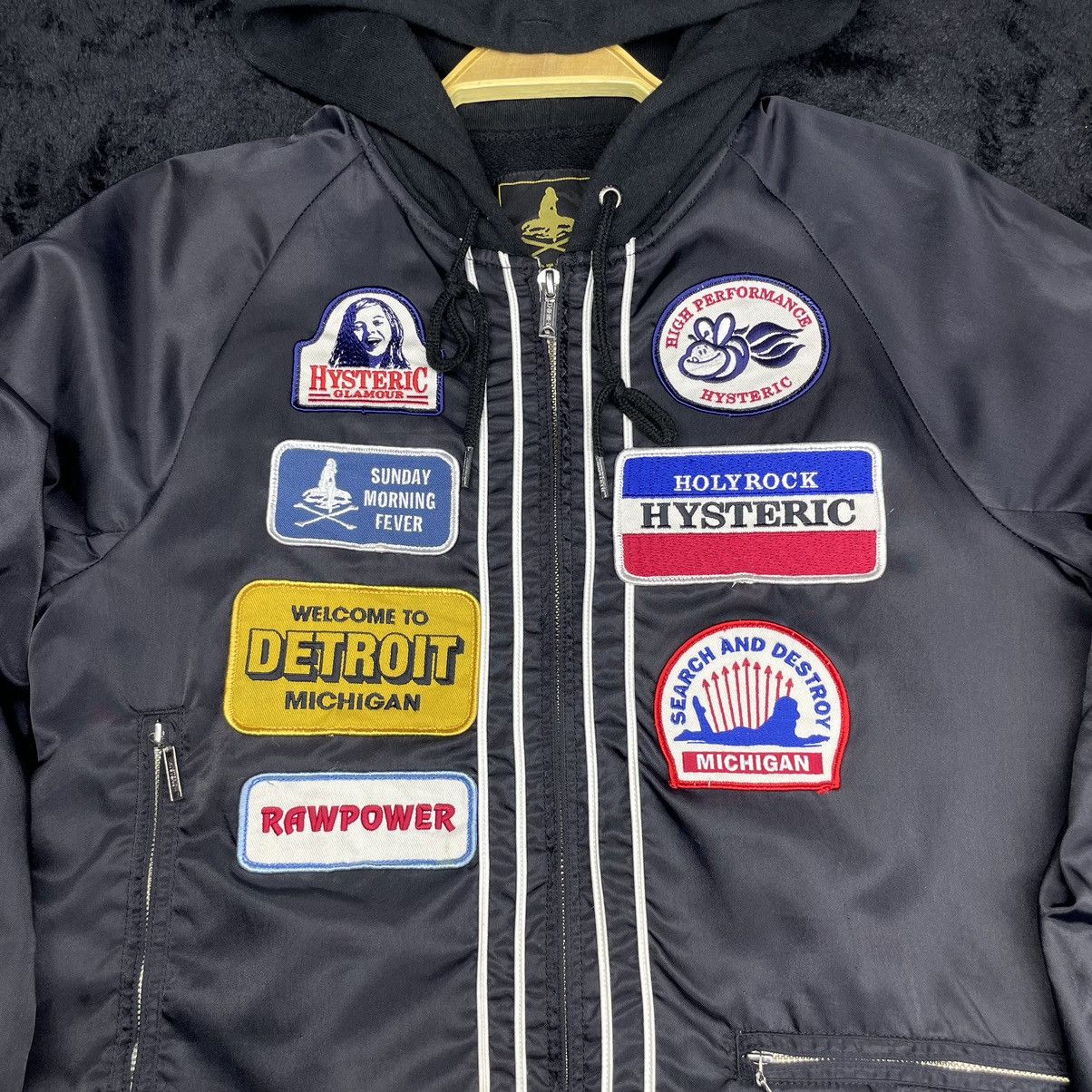Hysteric Glamour a53 Hysteric Glamour Fullpatch hooded bomber jacket Size US S / EU 44-46 / 1 - 7 Thumbnail