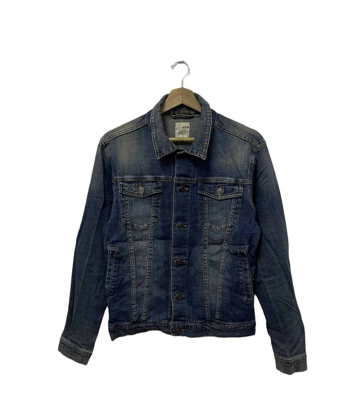 Japanese Brand × Vintage Japanese Browny Distressed Trucker Denim Jacket Size US S / EU 44-46 / 1 - 1 Thumbnail