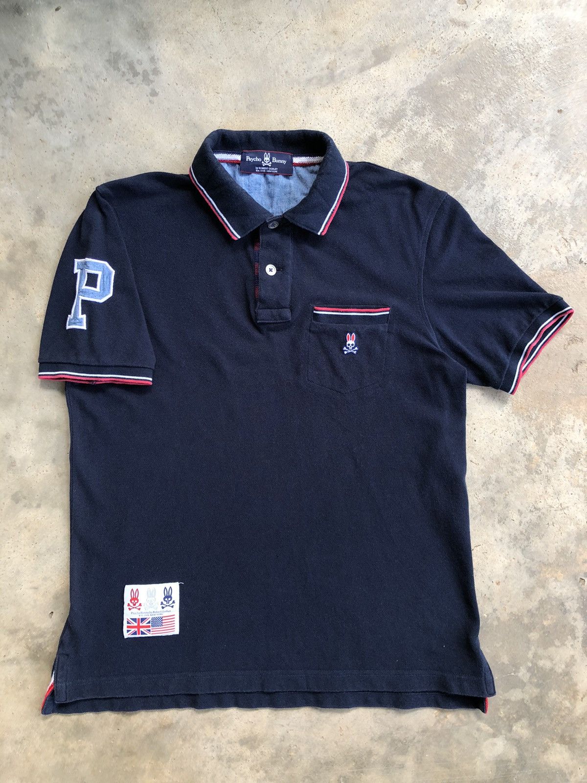 image of Psycho Bunny By Robert Godley Polo in Navy, Men's (Size Small)
