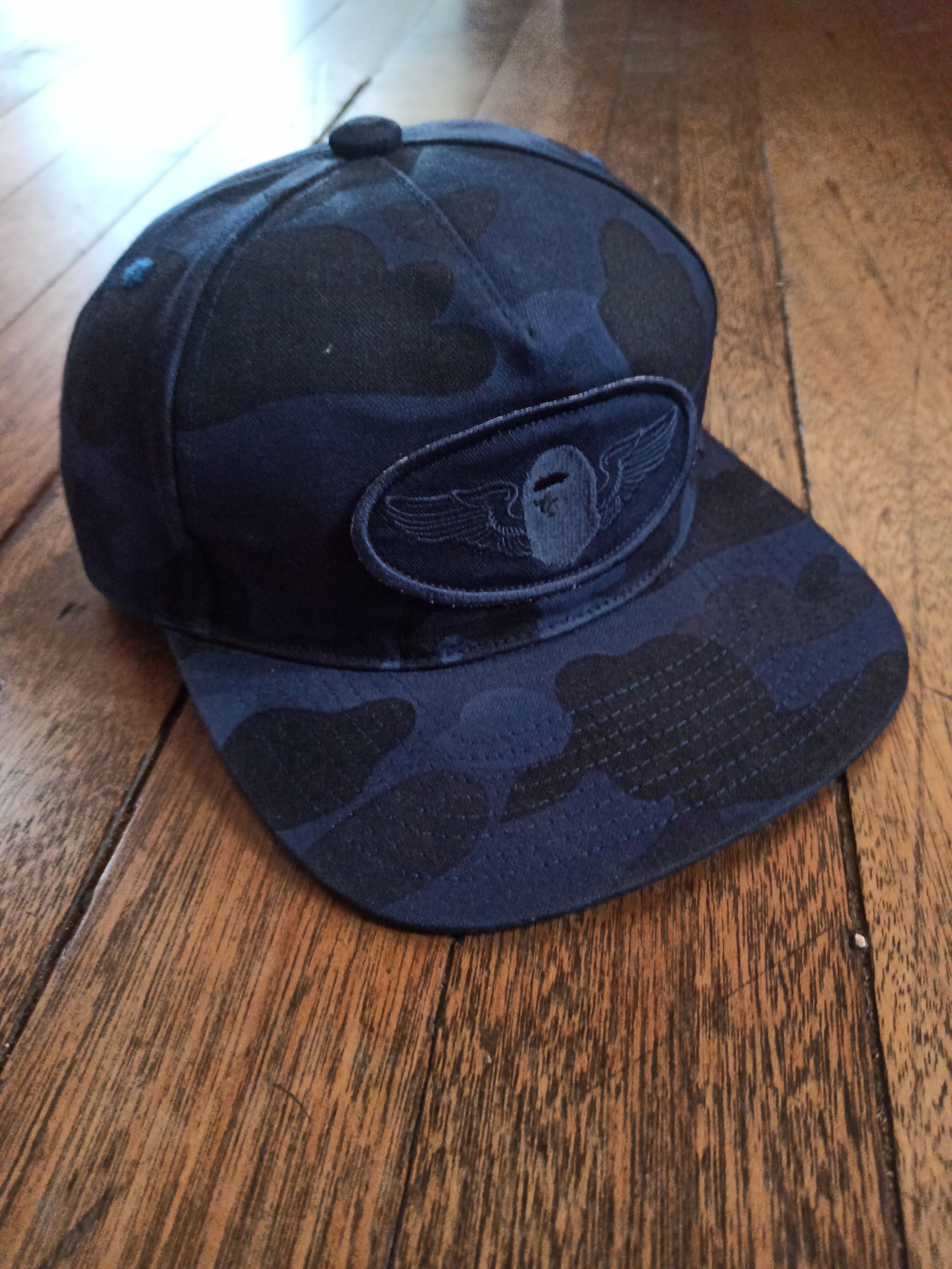 Bape BAPE Color Camo Snap Back Cap Navy Blue Size ONE SIZE - 1 Thumbnail