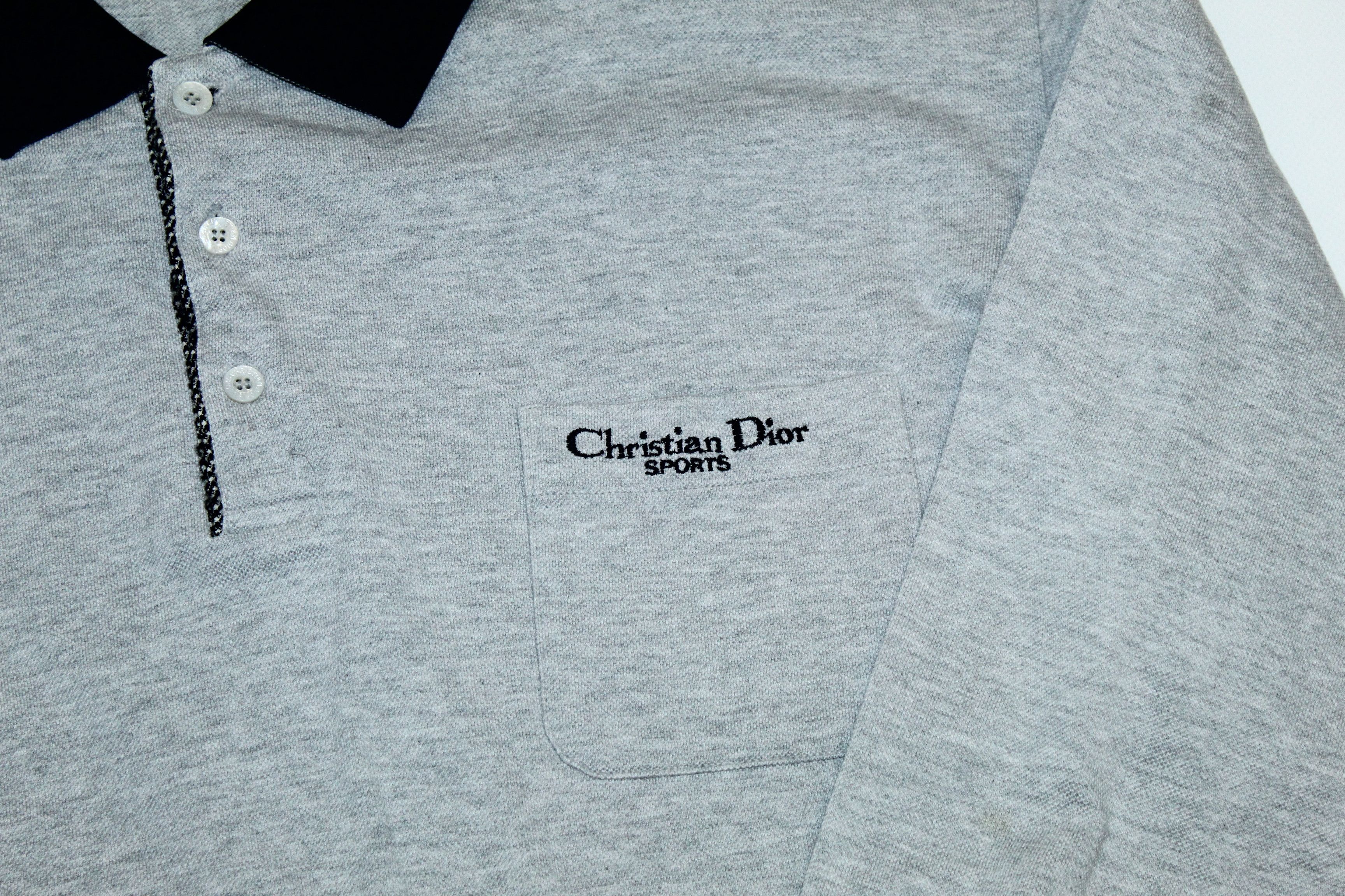 Christian Dior Monsieur 💥Christian Dior Monsieur Sports Signatured L/S Polo Shirt Size US XL / EU 56 / 4 - 5 Thumbnail