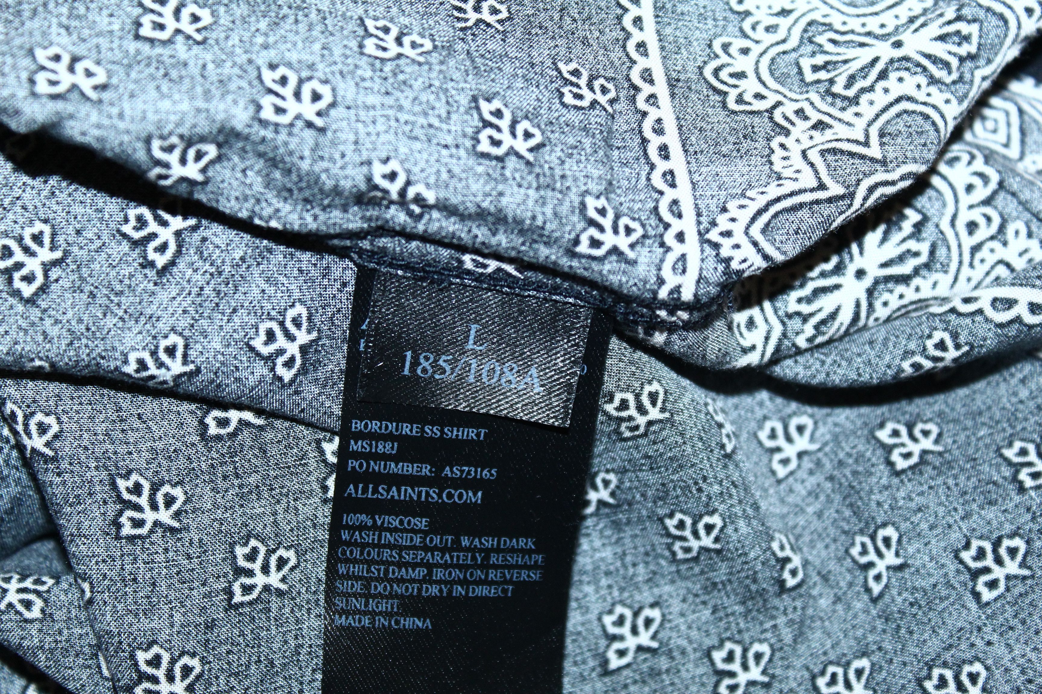 Allsaints Allsaints Bordure Viscose SS Shirt. Size US L / EU 52-54 / 3 - 5 Thumbnail