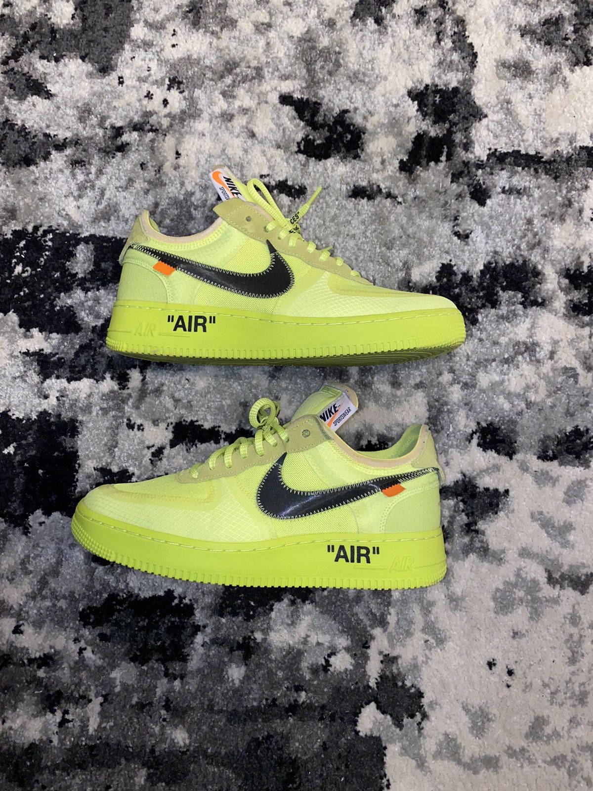 Nike × Off-White Air Force One Off-White Volt Size US 9.5 / EU 42-43 - 8 Thumbnail