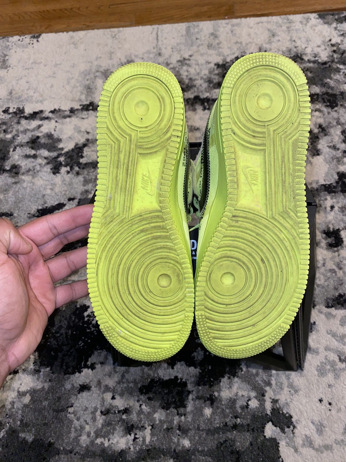 Nike × Off-White Air Force One Off-White Volt Size US 9.5 / EU 42-43 - 7 Thumbnail