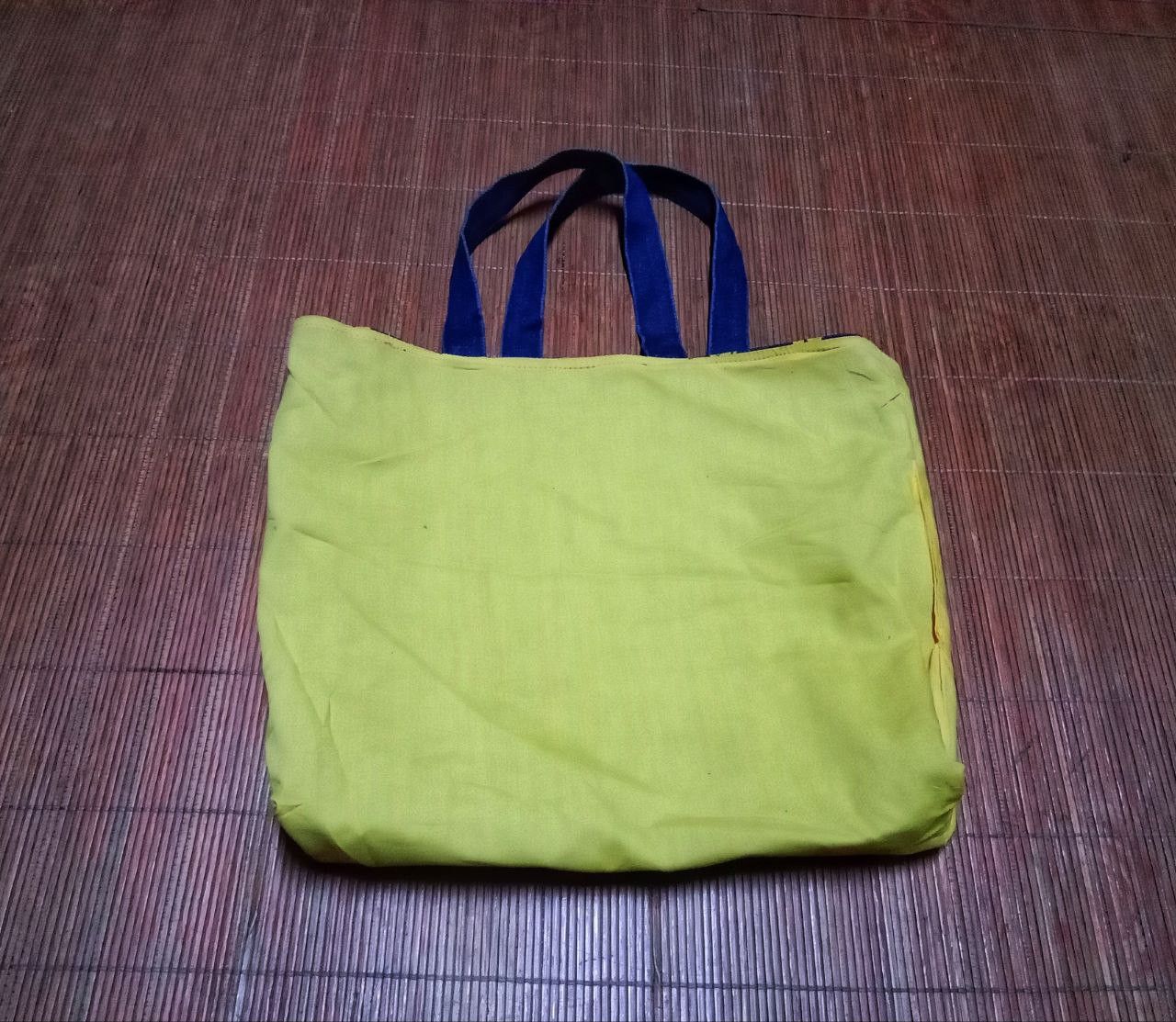 Japanese Brand × Vintage Vintage Smiley Face Full Printed Denim Tote Bag Size ONE SIZE - 10 Thumbnail