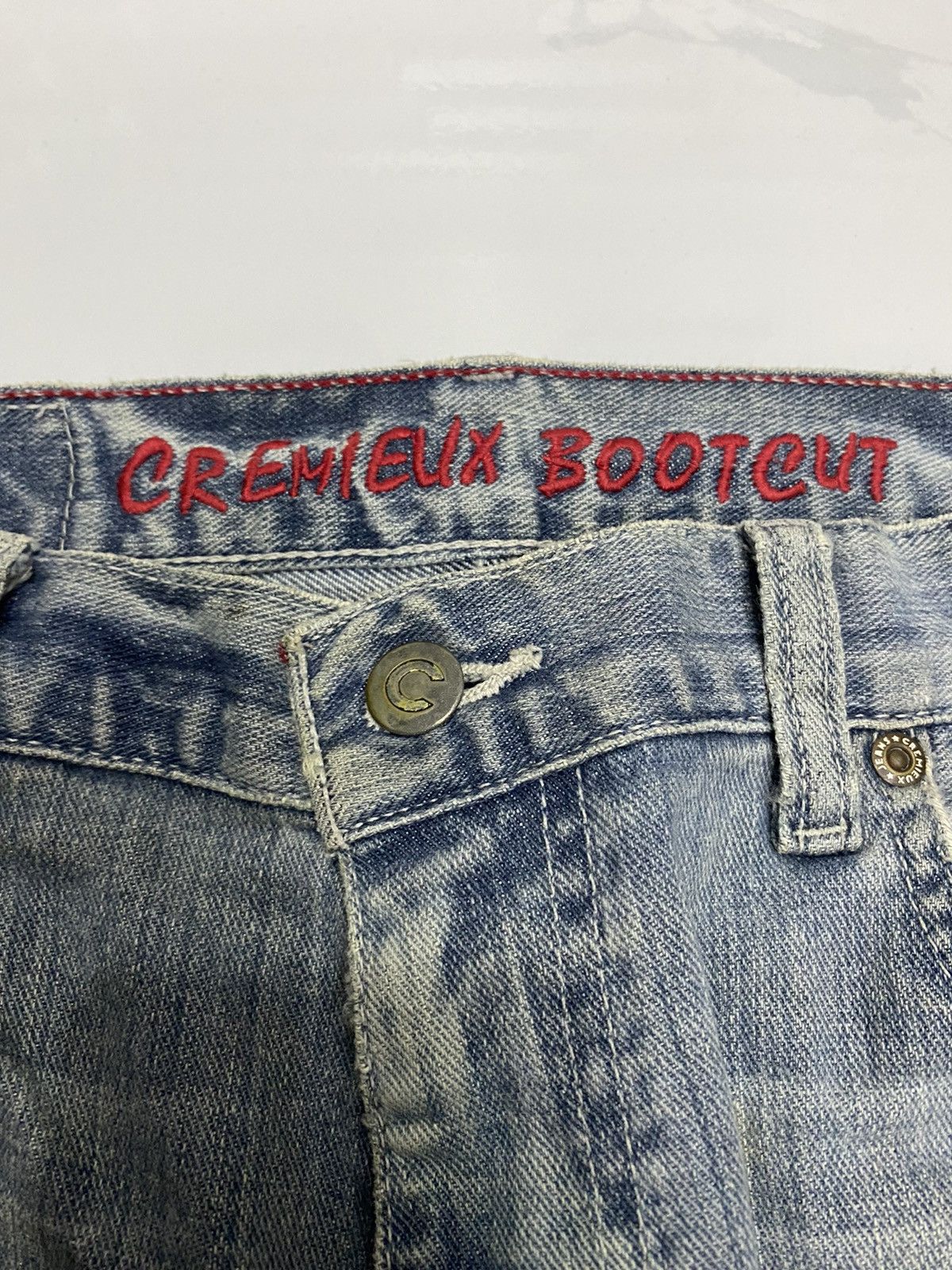 Hysteric Glamour × Japanese Brand CREMIEUX BOOTCUT DISTRESSED DENIM BAGGY DENIM JEANS Size US 32 / EU 48 - 8 Thumbnail