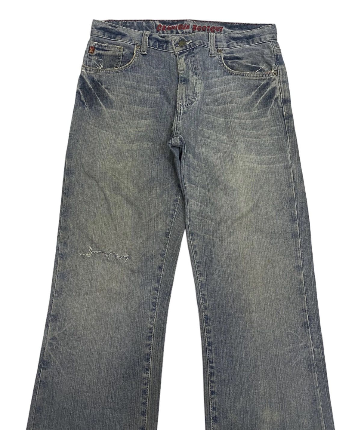 Hysteric Glamour × Japanese Brand CREMIEUX BOOTCUT DISTRESSED DENIM BAGGY DENIM JEANS Size US 32 / EU 48 - 4 Thumbnail