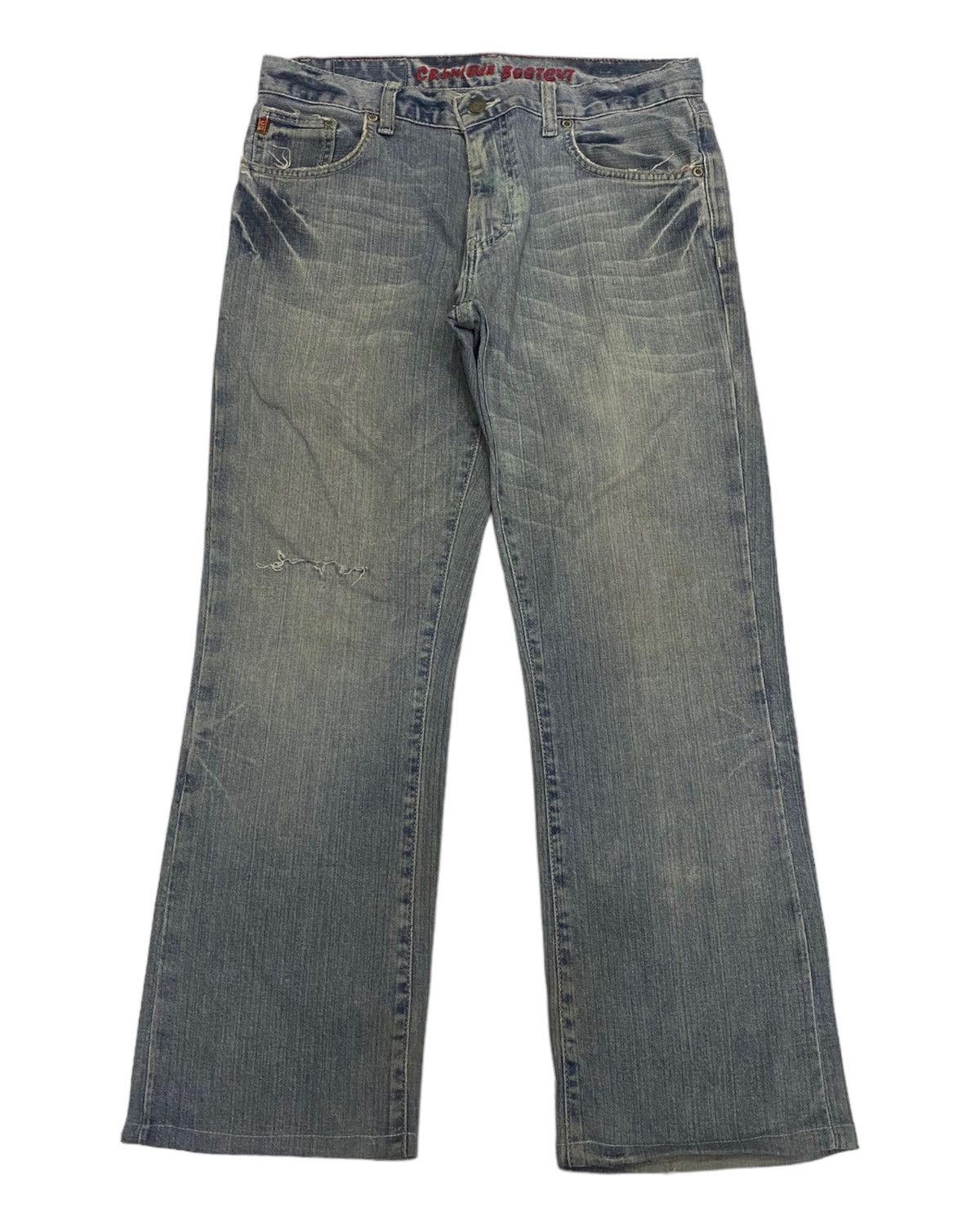 Hysteric Glamour × Japanese Brand CREMIEUX BOOTCUT DISTRESSED DENIM BAGGY DENIM JEANS Size US 32 / EU 48 - 1 Thumbnail