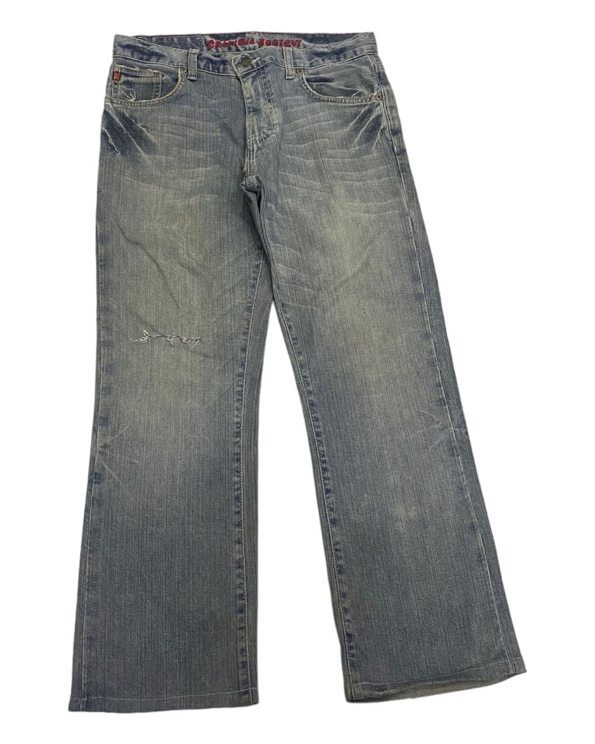 Hysteric Glamour × Japanese Brand CREMIEUX BOOTCUT DISTRESSED DENIM BAGGY DENIM JEANS Size US 32 / EU 48 - 6 Thumbnail