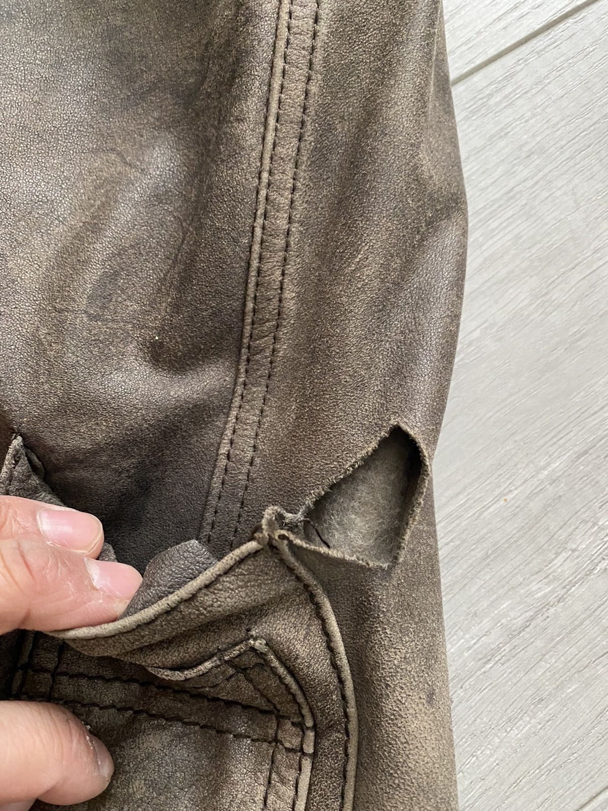 Vintage Vintage 80s 90s Bellissimo Brown Bomber Leather Jacket Size US L / EU 52-54 / 3 - 8 Thumbnail