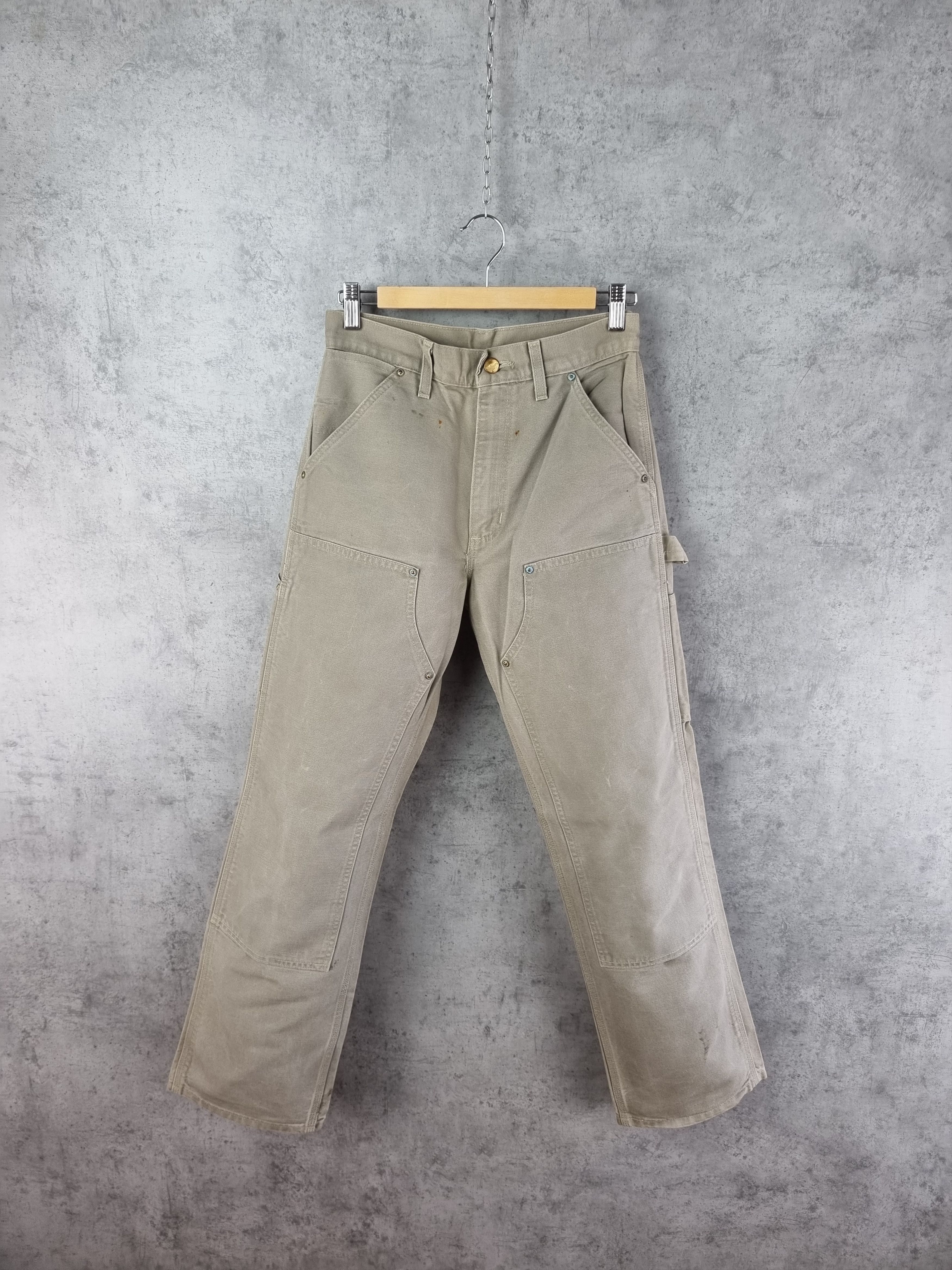Carhartt × Vintage 80s Carhartt Double knee dirty WORKERS Pants Union Made Size US 28 / EU 44 - 21 Thumbnail