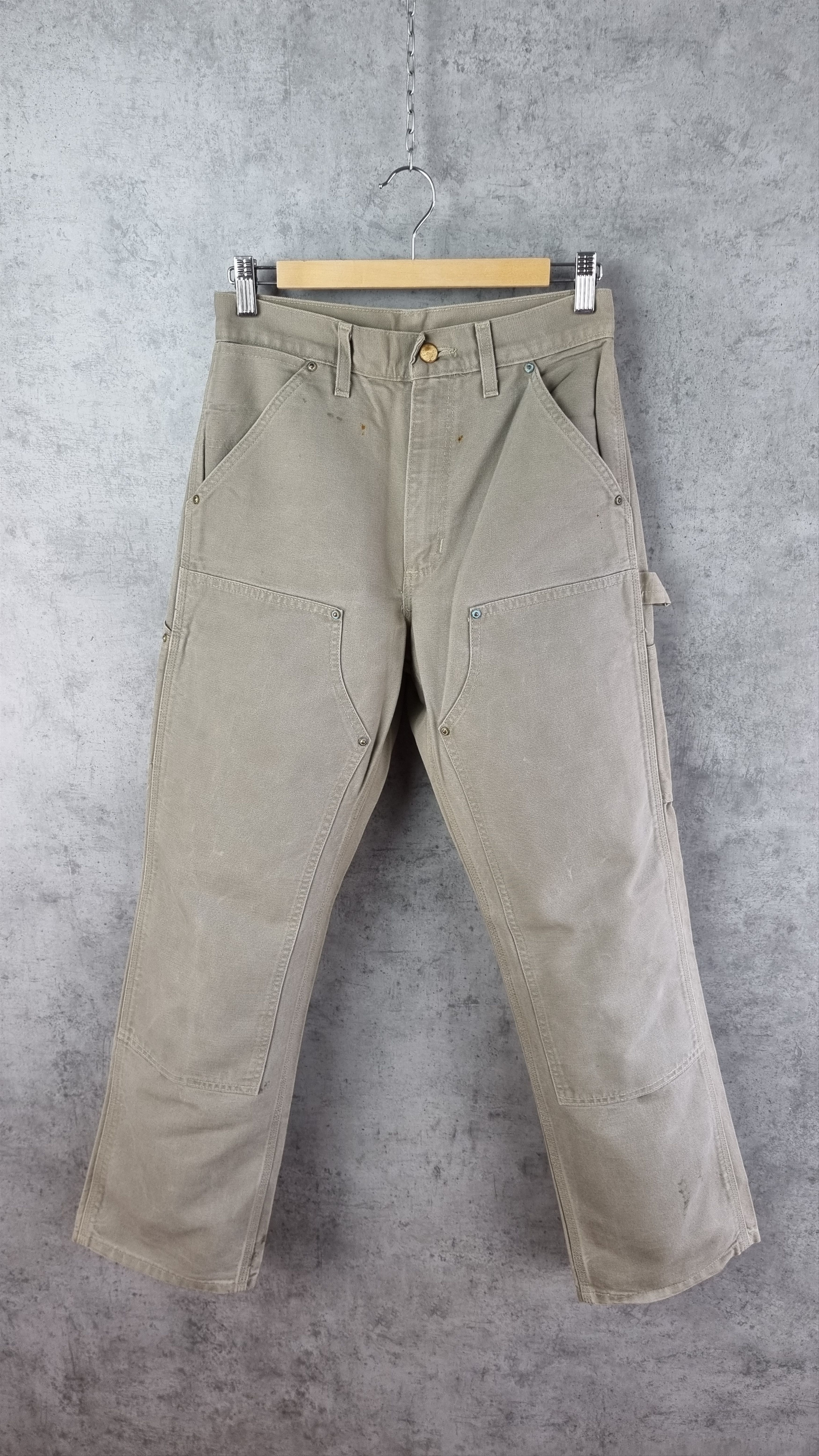 Carhartt × Vintage 80s Carhartt Double knee dirty WORKERS Pants Union Made Size US 28 / EU 44 - 3 Thumbnail