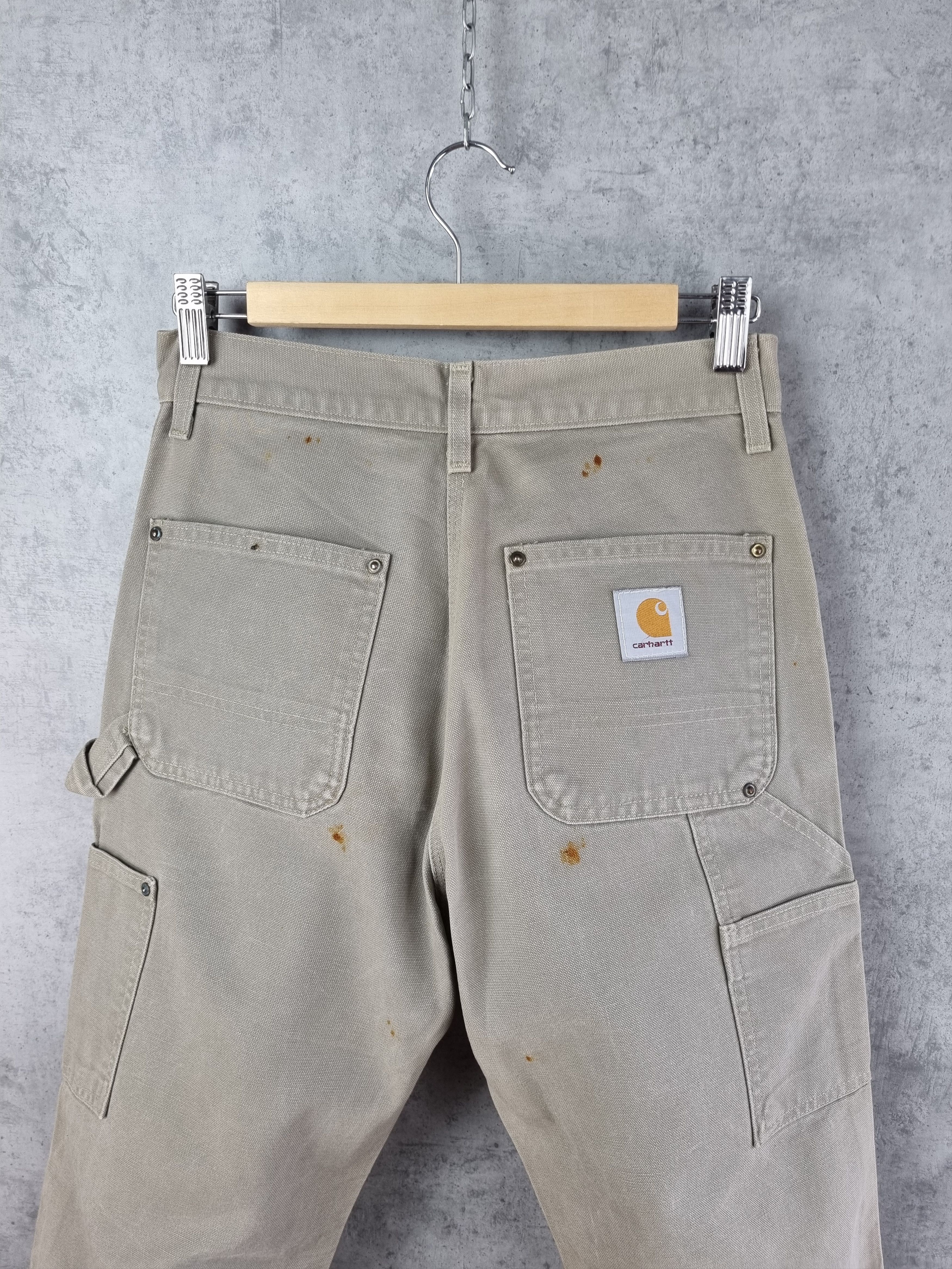 Carhartt × Vintage 80s Carhartt Double knee dirty WORKERS Pants Union Made Size US 28 / EU 44 - 5 Thumbnail