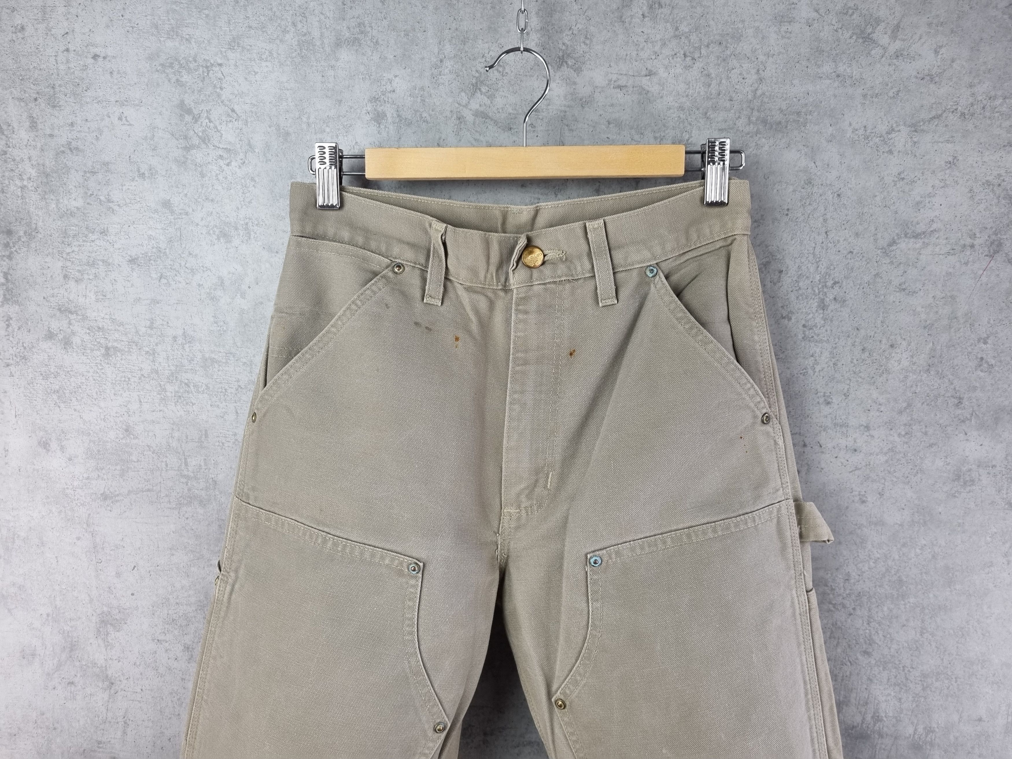 Carhartt × Vintage 80s Carhartt Double knee dirty WORKERS Pants Union Made Size US 28 / EU 44 - 10 Thumbnail