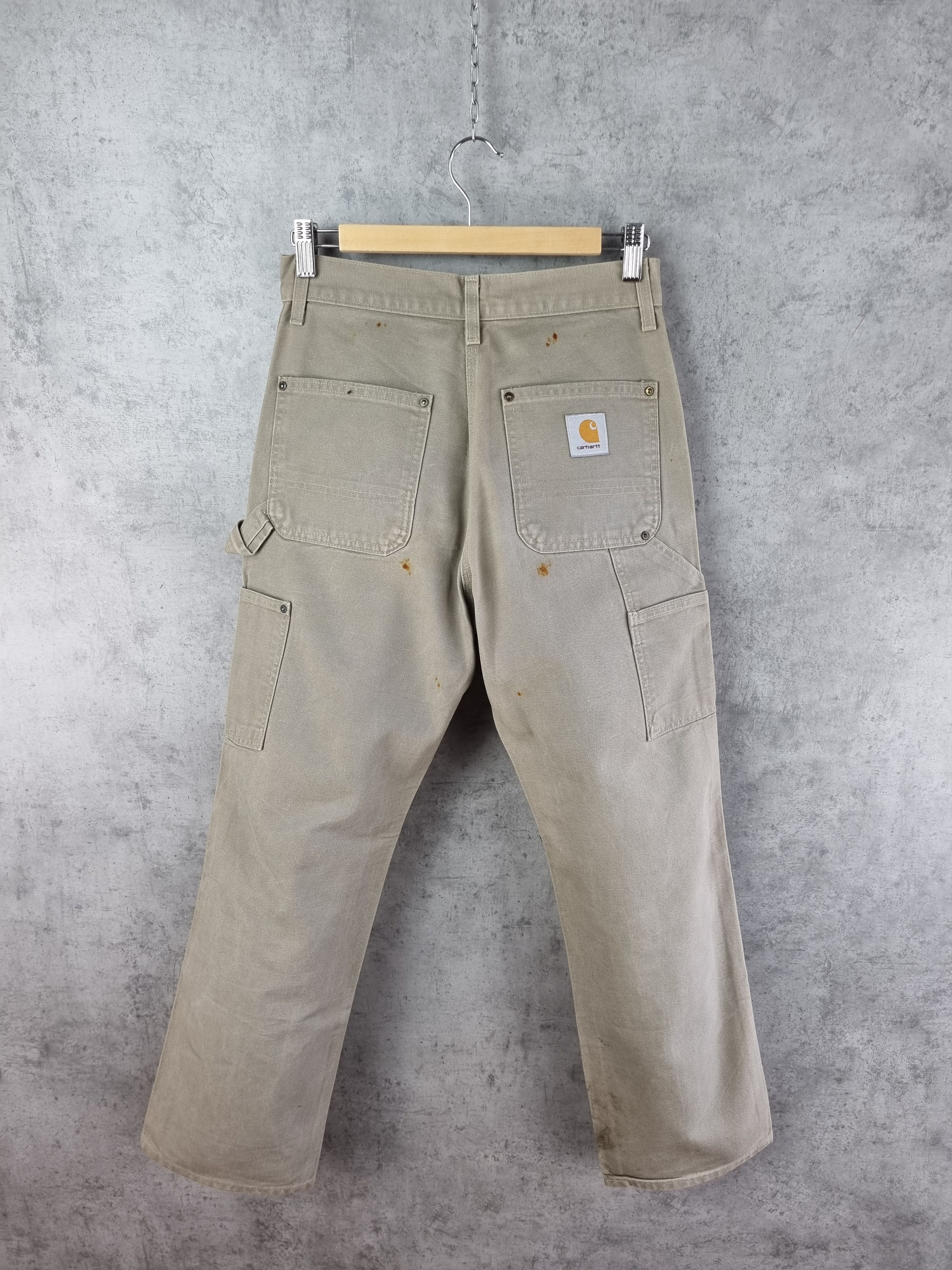 Carhartt × Vintage 80s Carhartt Double knee dirty WORKERS Pants Union Made Size US 28 / EU 44 - 2 Thumbnail