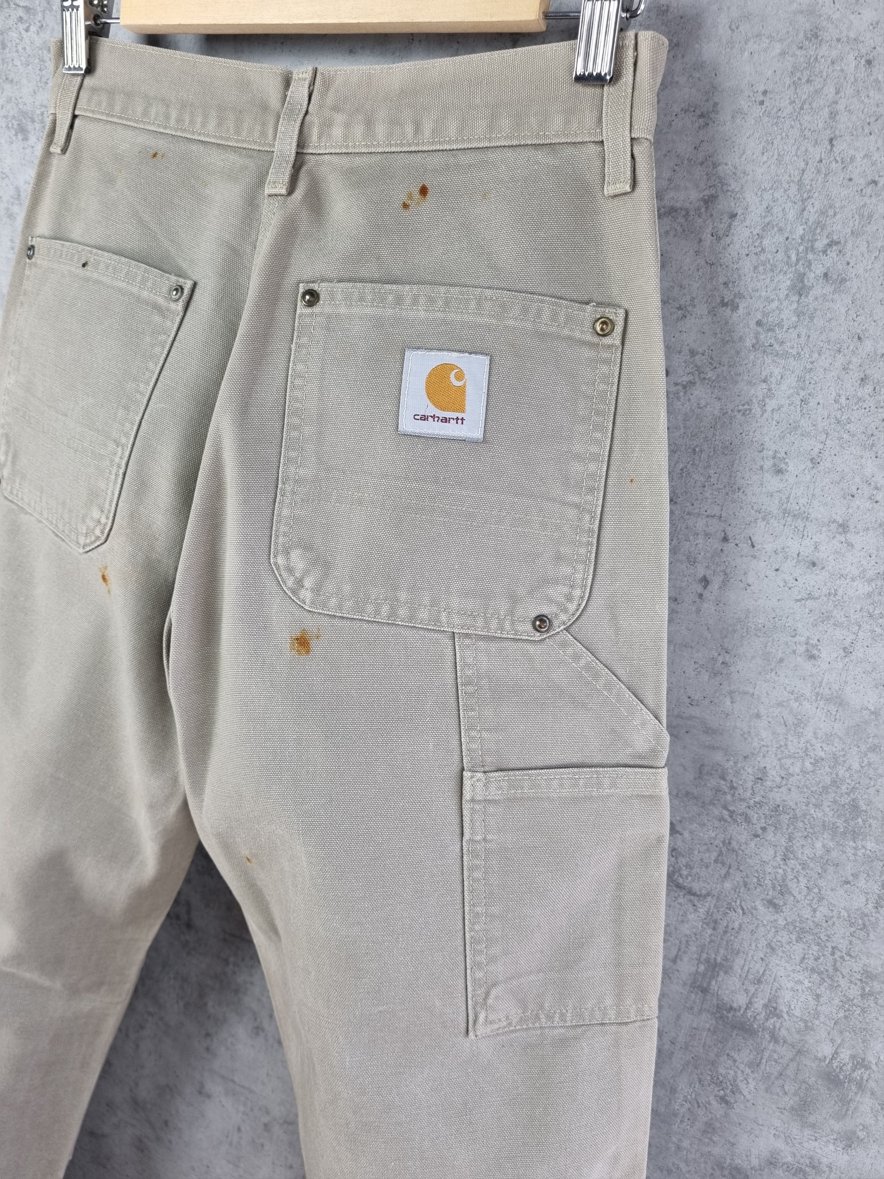 Carhartt × Vintage 80s Carhartt Double knee dirty WORKERS Pants Union Made Size US 28 / EU 44 - 6 Thumbnail