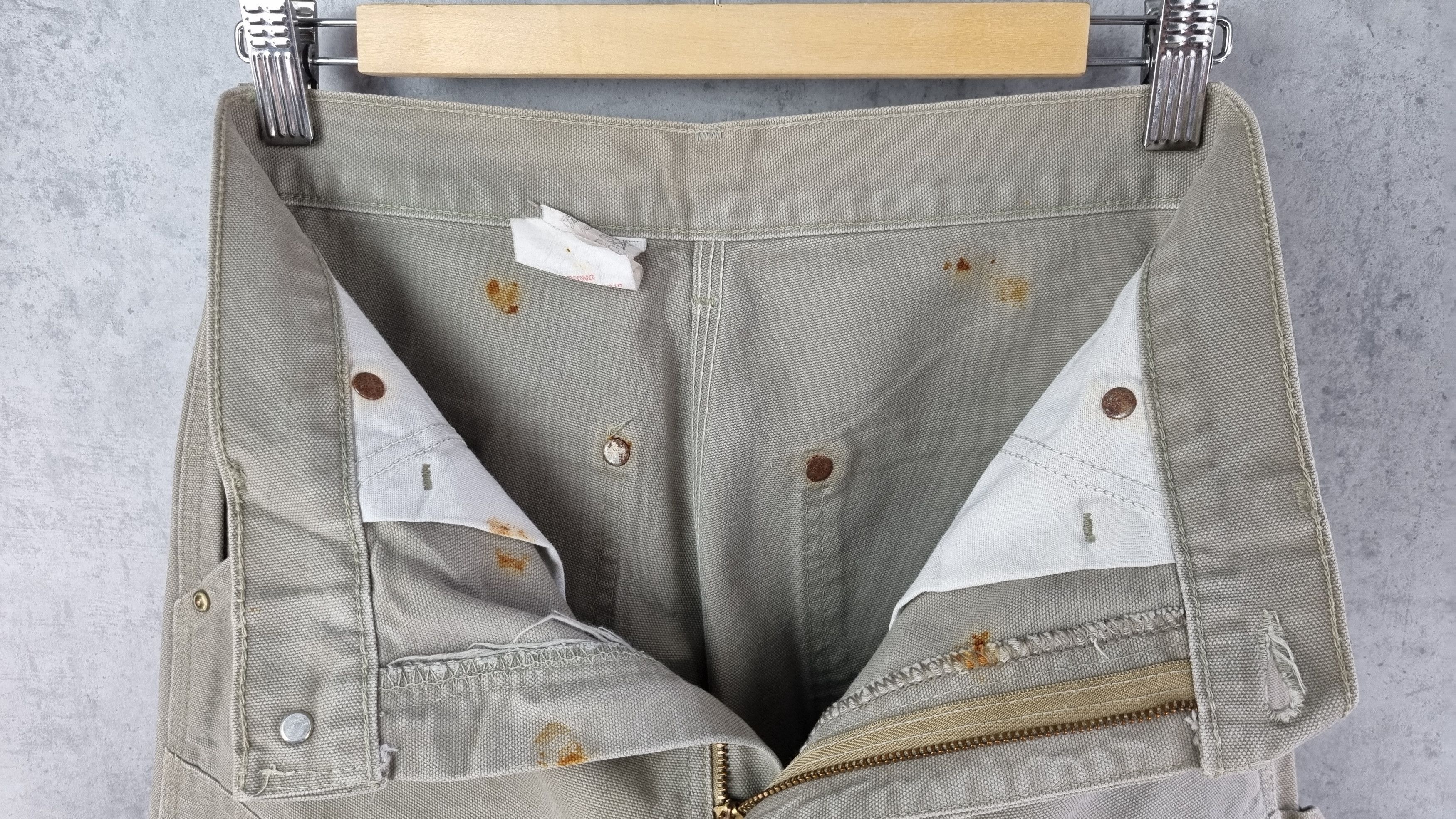 Carhartt × Vintage 80s Carhartt Double knee dirty WORKERS Pants Union Made Size US 28 / EU 44 - 7 Thumbnail