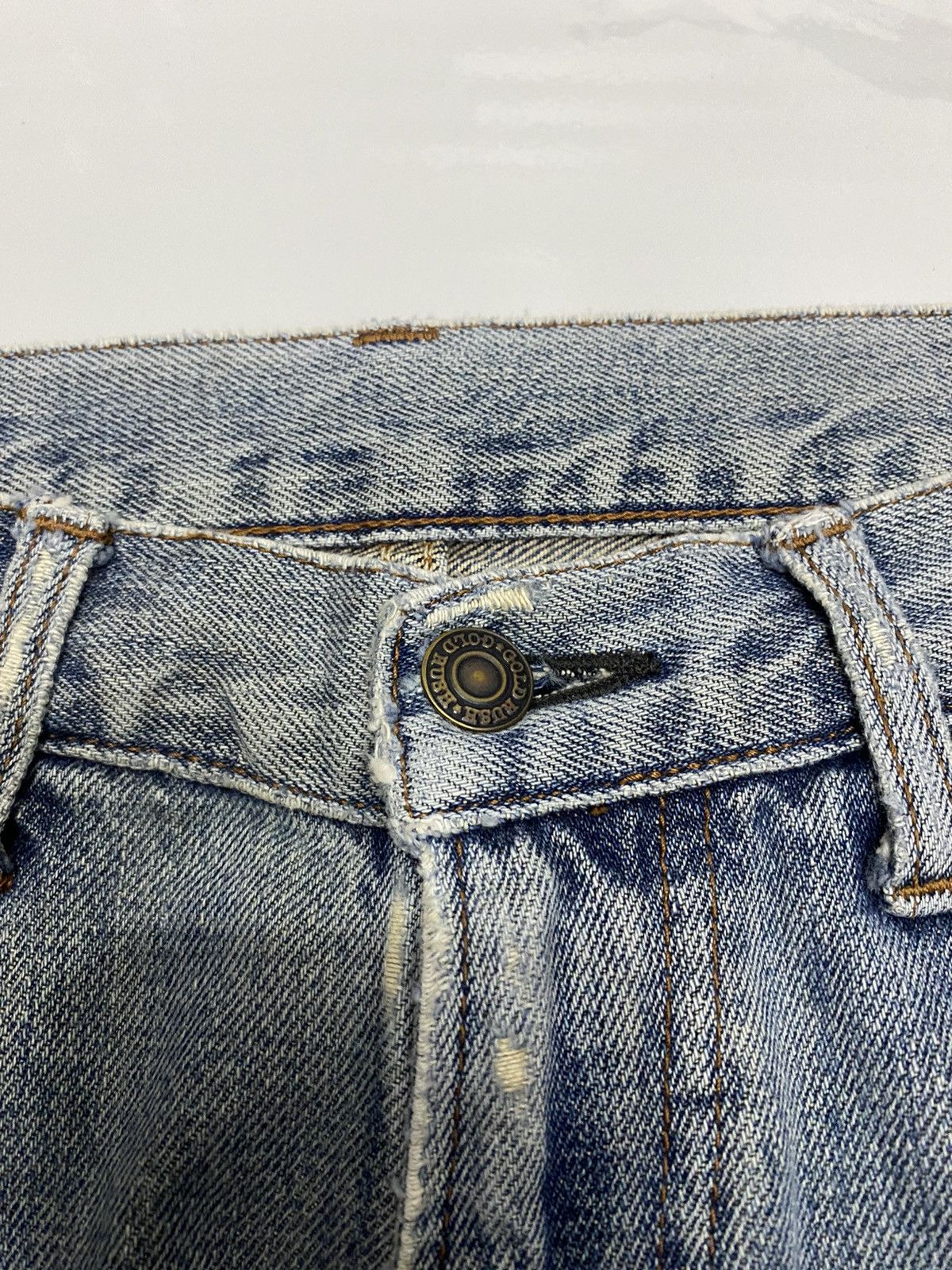 Hysteric Glamour 🔥GOLD RUSH JAPANESE DISTRESSED DENIM STRAIGHT CUT JEANS Size US 31 - 10 Thumbnail