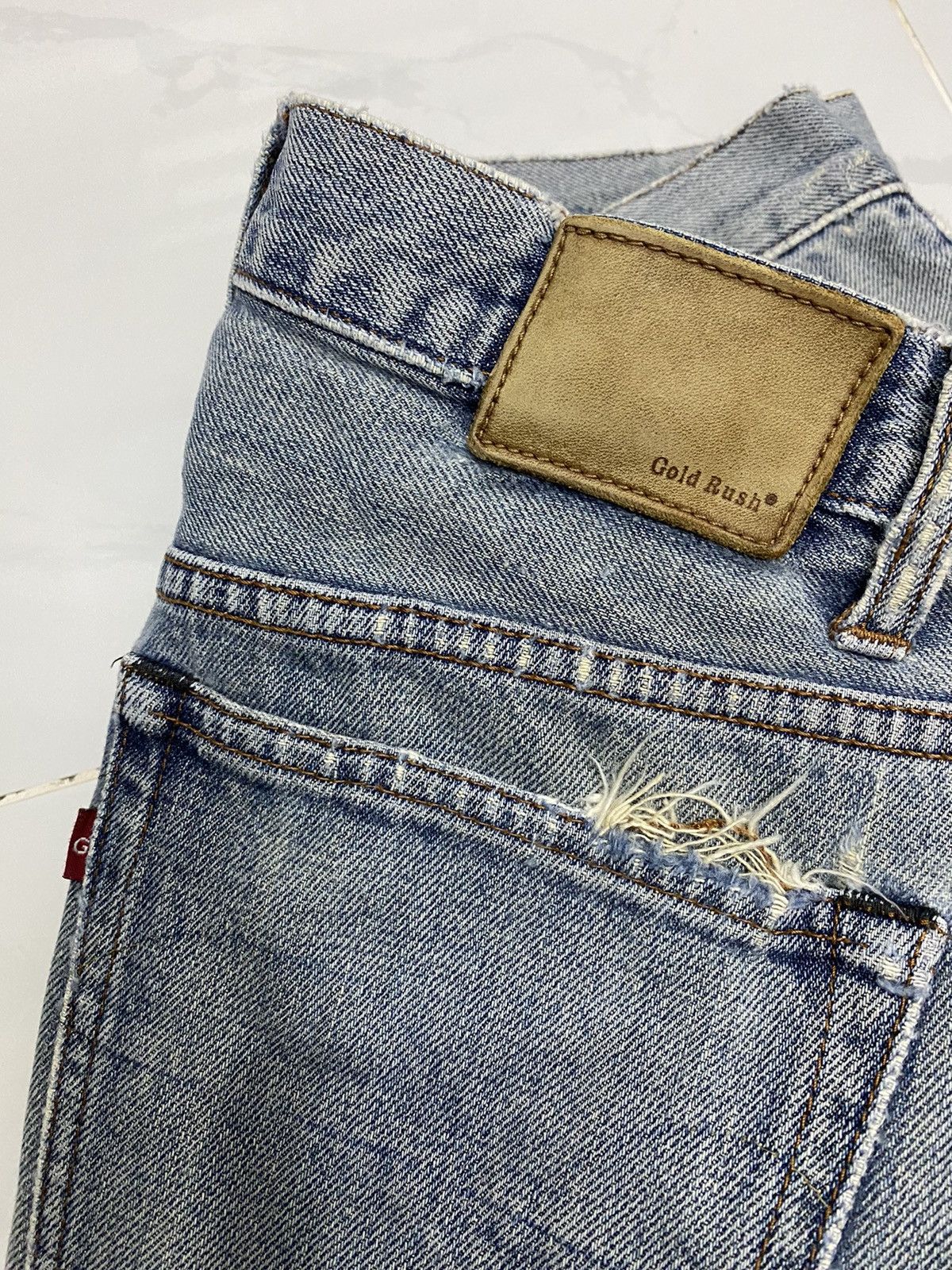 Hysteric Glamour 🔥GOLD RUSH JAPANESE DISTRESSED DENIM STRAIGHT CUT JEANS Size US 31 - 7 Thumbnail