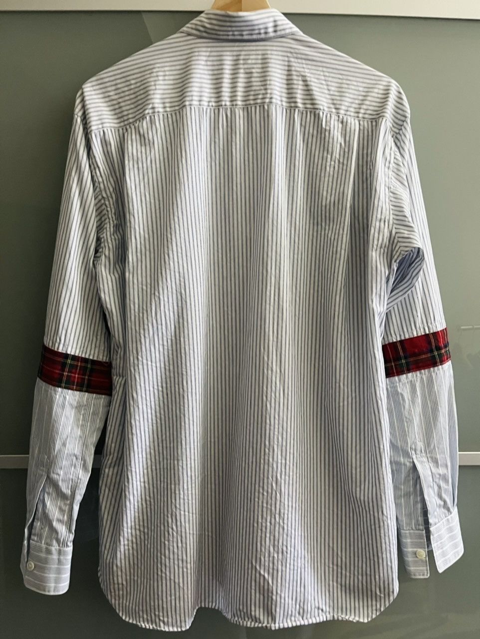 Comme des Garcons SHIRT COMME DES GARCONS SHIRT 16AW STRIPE SHIRT WITH WOOL PATCHES Size US S / EU 44-46 / 1 - 7 Thumbnail