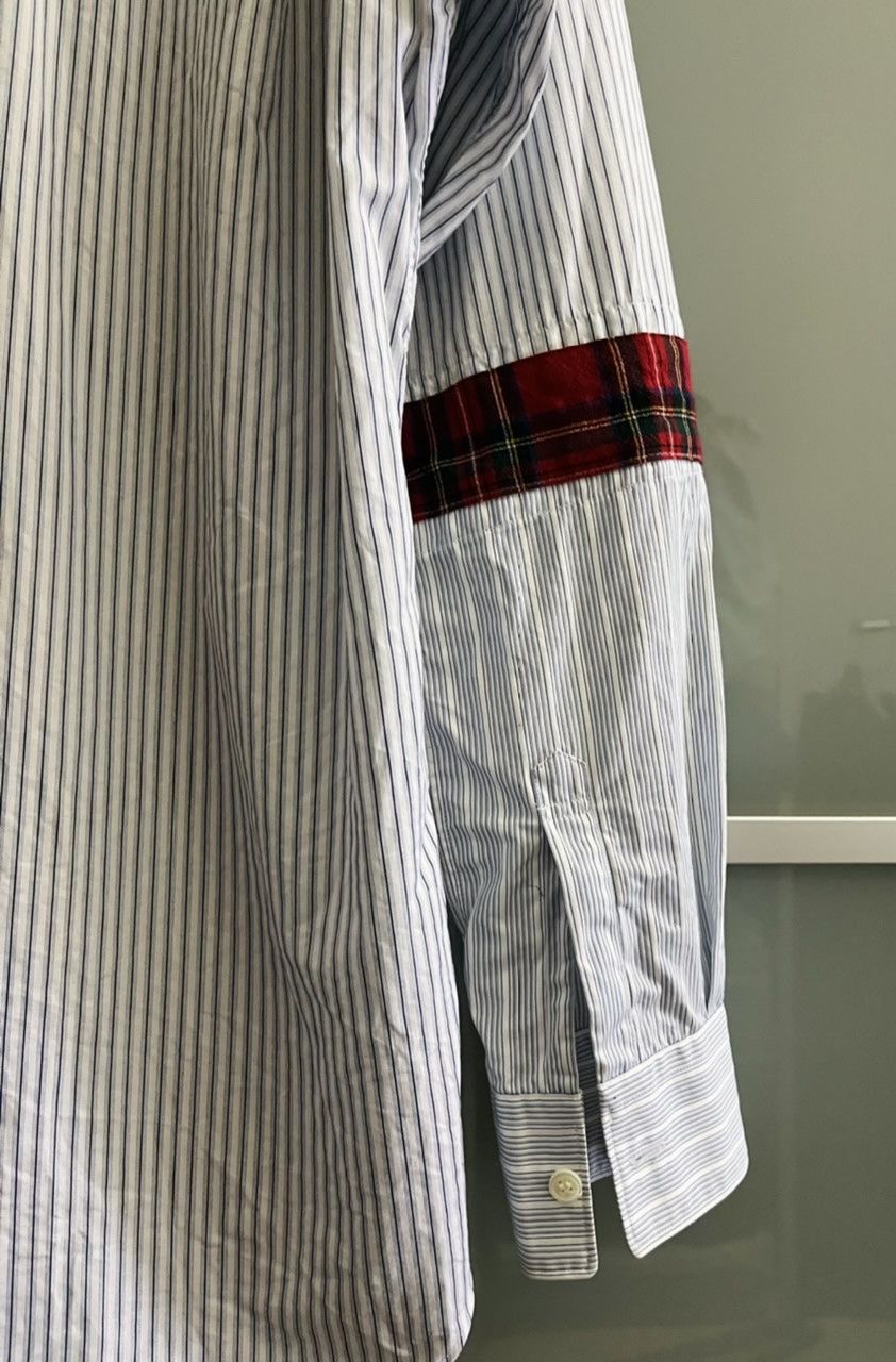 Comme des Garcons SHIRT COMME DES GARCONS SHIRT 16AW STRIPE SHIRT WITH WOOL PATCHES Size US S / EU 44-46 / 1 - 8 Thumbnail