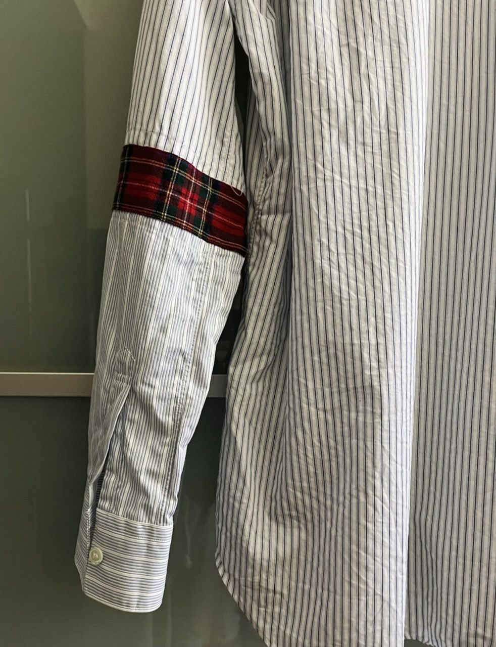 Comme des Garcons SHIRT COMME DES GARCONS SHIRT 16AW STRIPE SHIRT WITH WOOL PATCHES Size US S / EU 44-46 / 1 - 9 Thumbnail