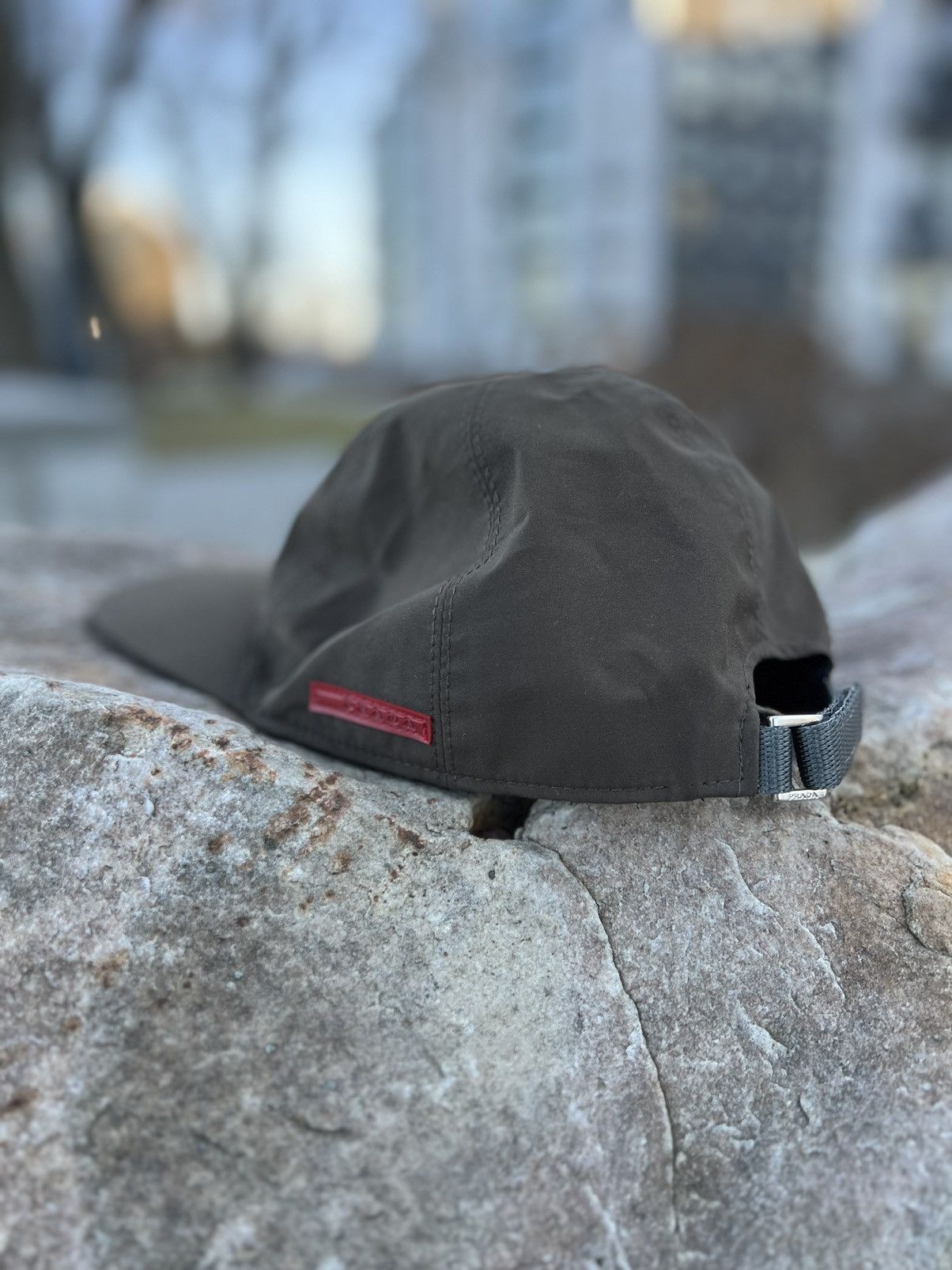 Prada × Vintage •Free shipping• Prada vintage red tab nylon cap OS Size ONE SIZE - 4 Thumbnail