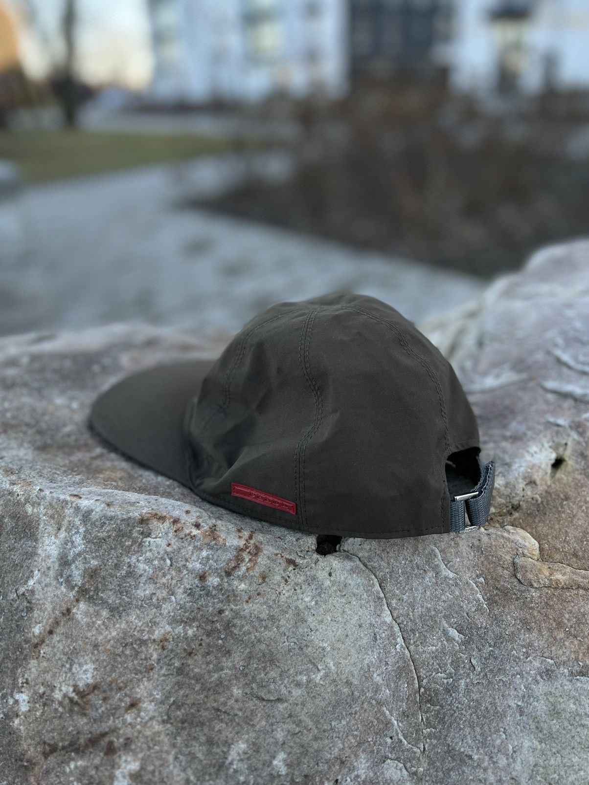 Prada × Vintage •Free shipping• Prada vintage red tab nylon cap OS Size ONE SIZE - 1 Thumbnail