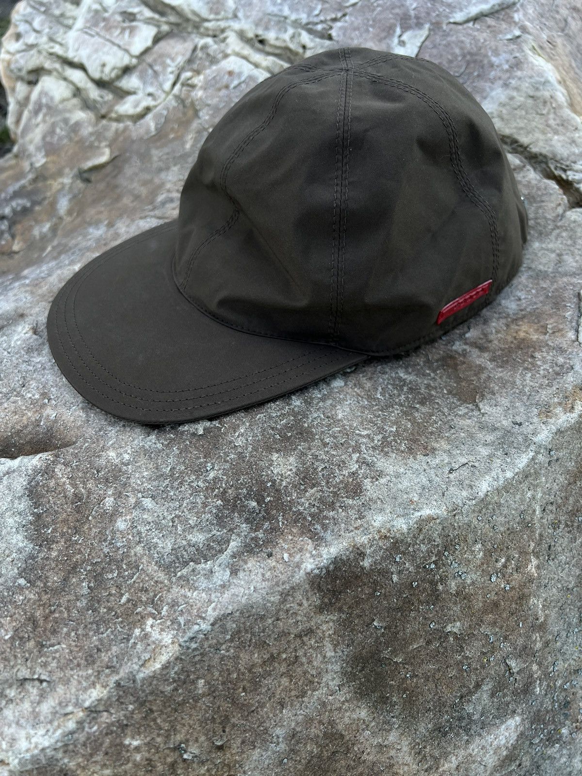 Prada × Vintage •Free shipping• Prada vintage red tab nylon cap OS Size ONE SIZE - 6 Thumbnail