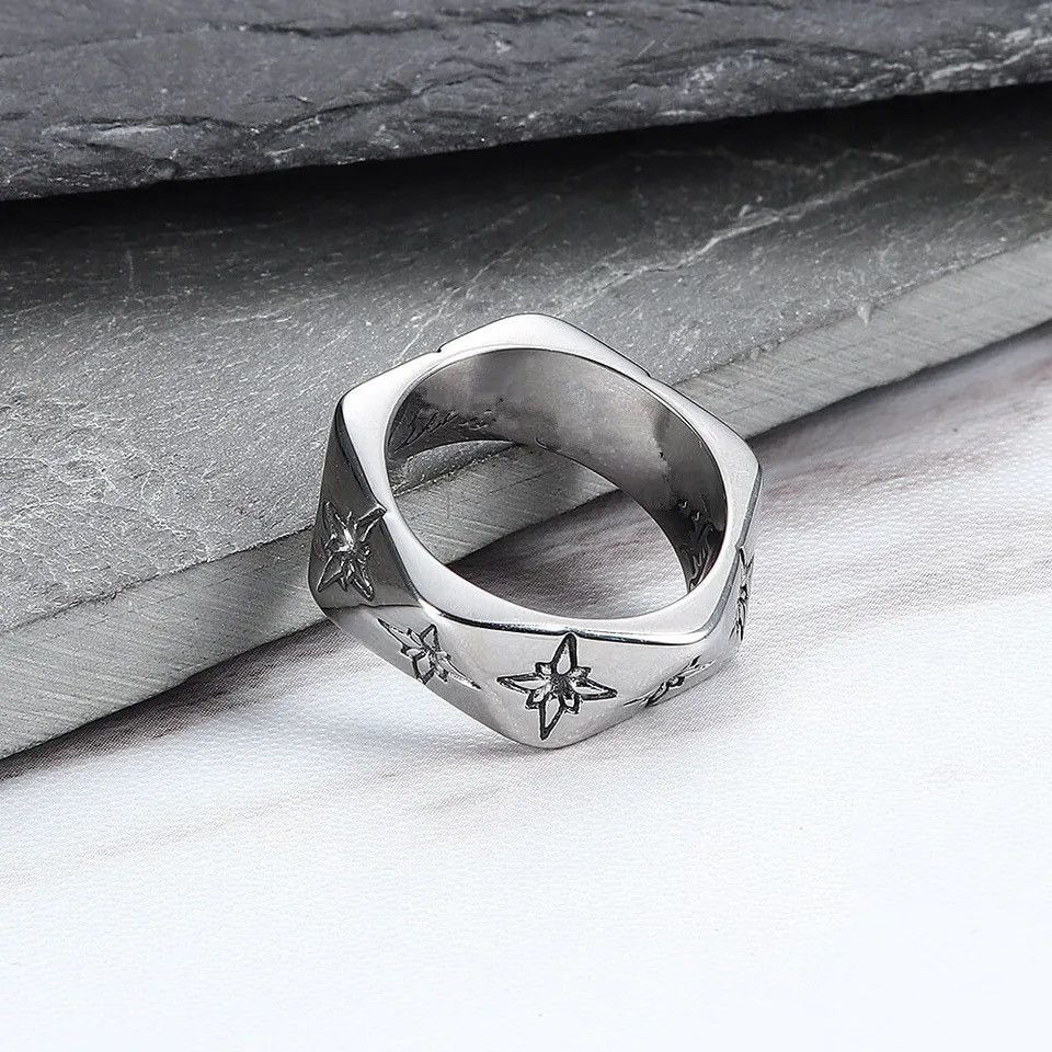 Jewelry × Vintage Vintage Star Ring Fashion Gothic Size ONE SIZE - 6 Thumbnail