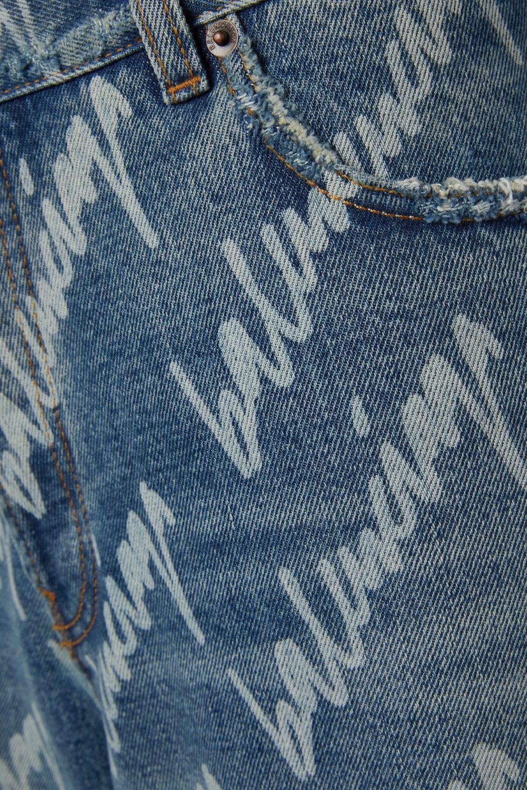 Balenciaga Balenciaga SS22 Wide Script Baggy Denim Jeans Size US 32 / EU 48 - 4 Thumbnail