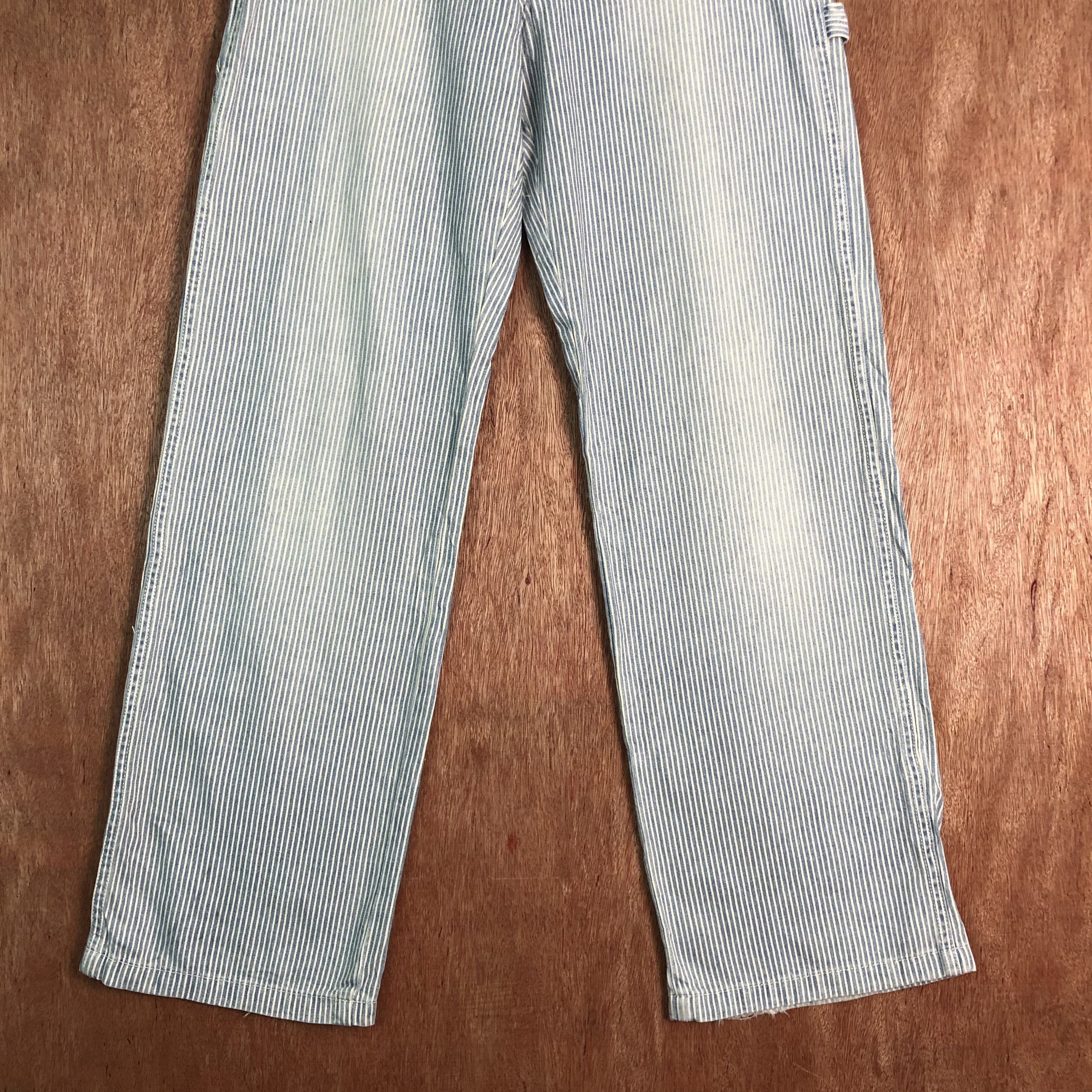 Vintage DLL Japan Light Blue stripe worker painter Pants #c093 Size US 30 / EU 46 - 3 Thumbnail