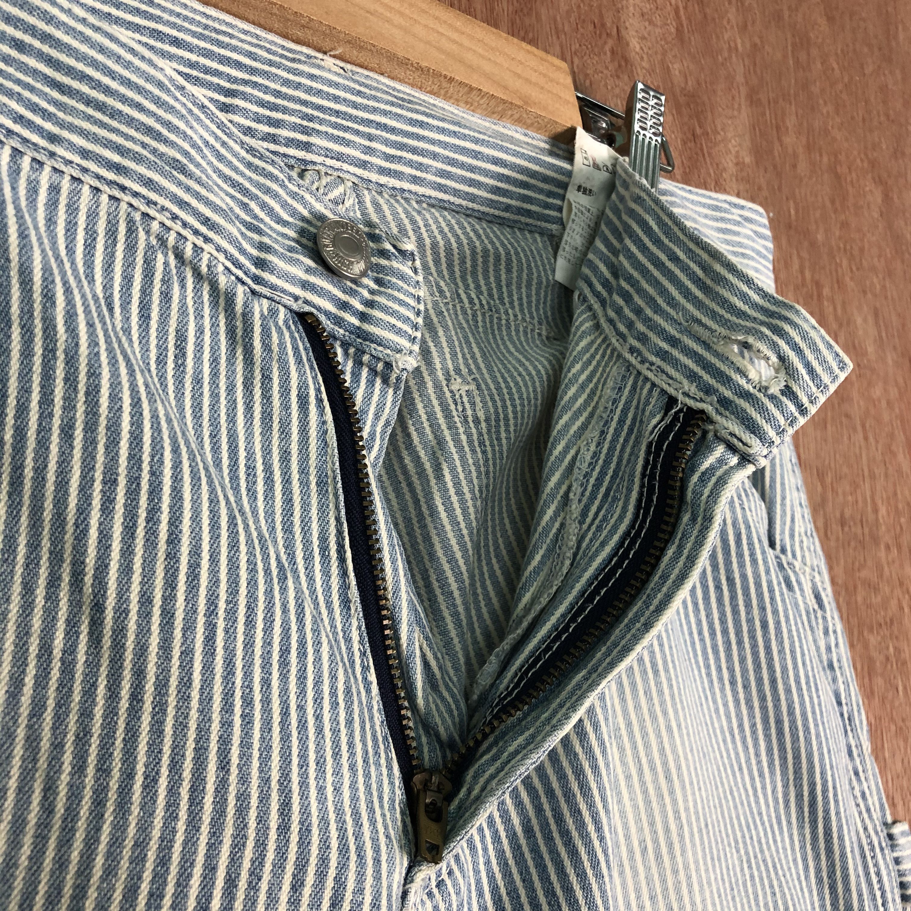 Vintage DLL Japan Light Blue stripe worker painter Pants #c093 Size US 30 / EU 46 - 5 Thumbnail