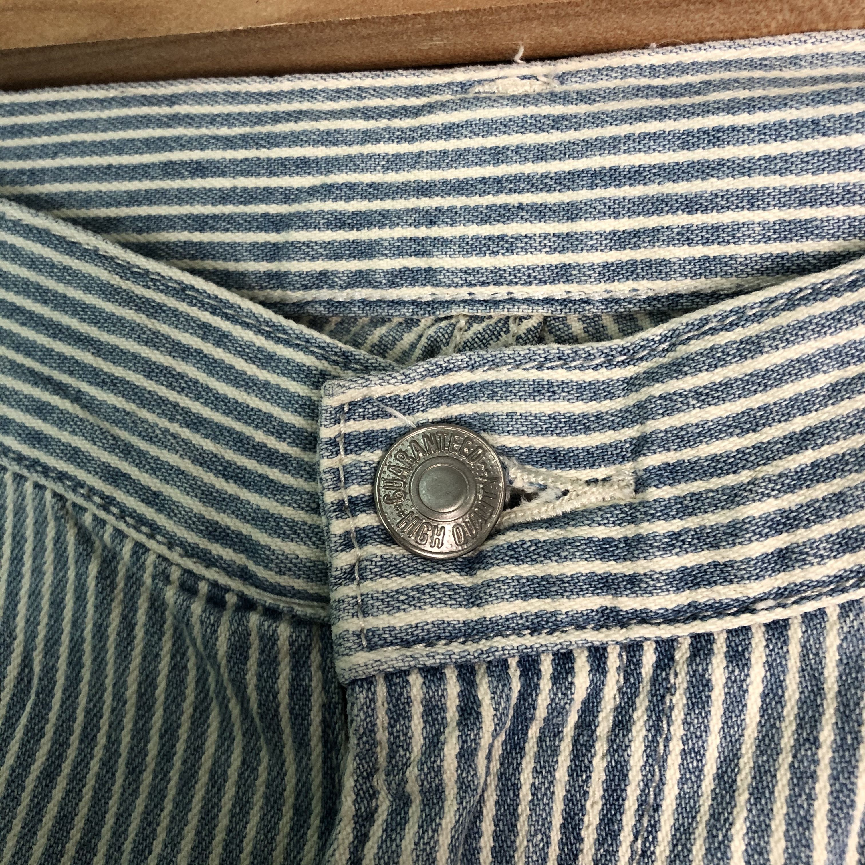 Vintage DLL Japan Light Blue stripe worker painter Pants #c093 Size US 30 / EU 46 - 4 Thumbnail