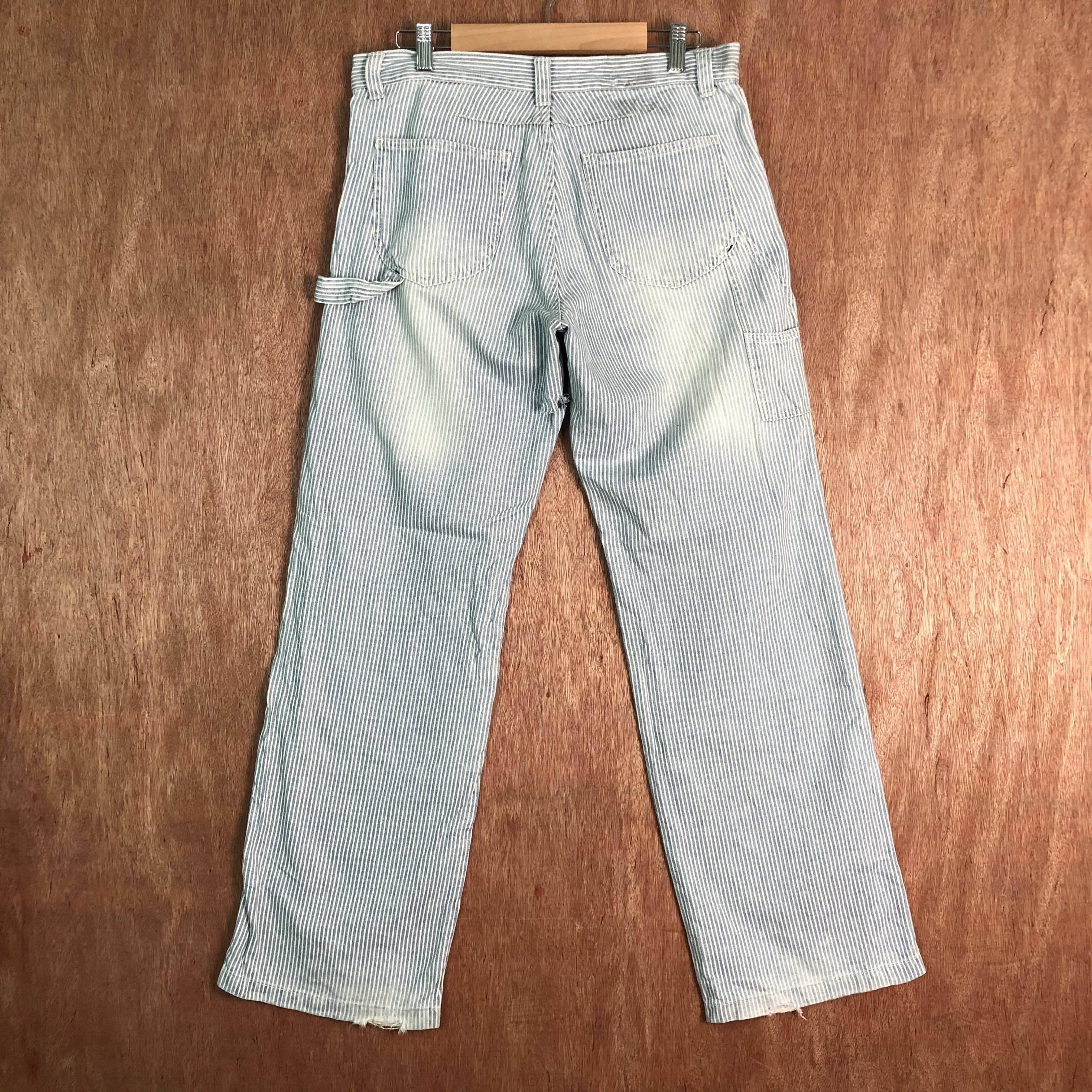 Vintage DLL Japan Light Blue stripe worker painter Pants #c093 Size US 30 / EU 46 - 6 Thumbnail