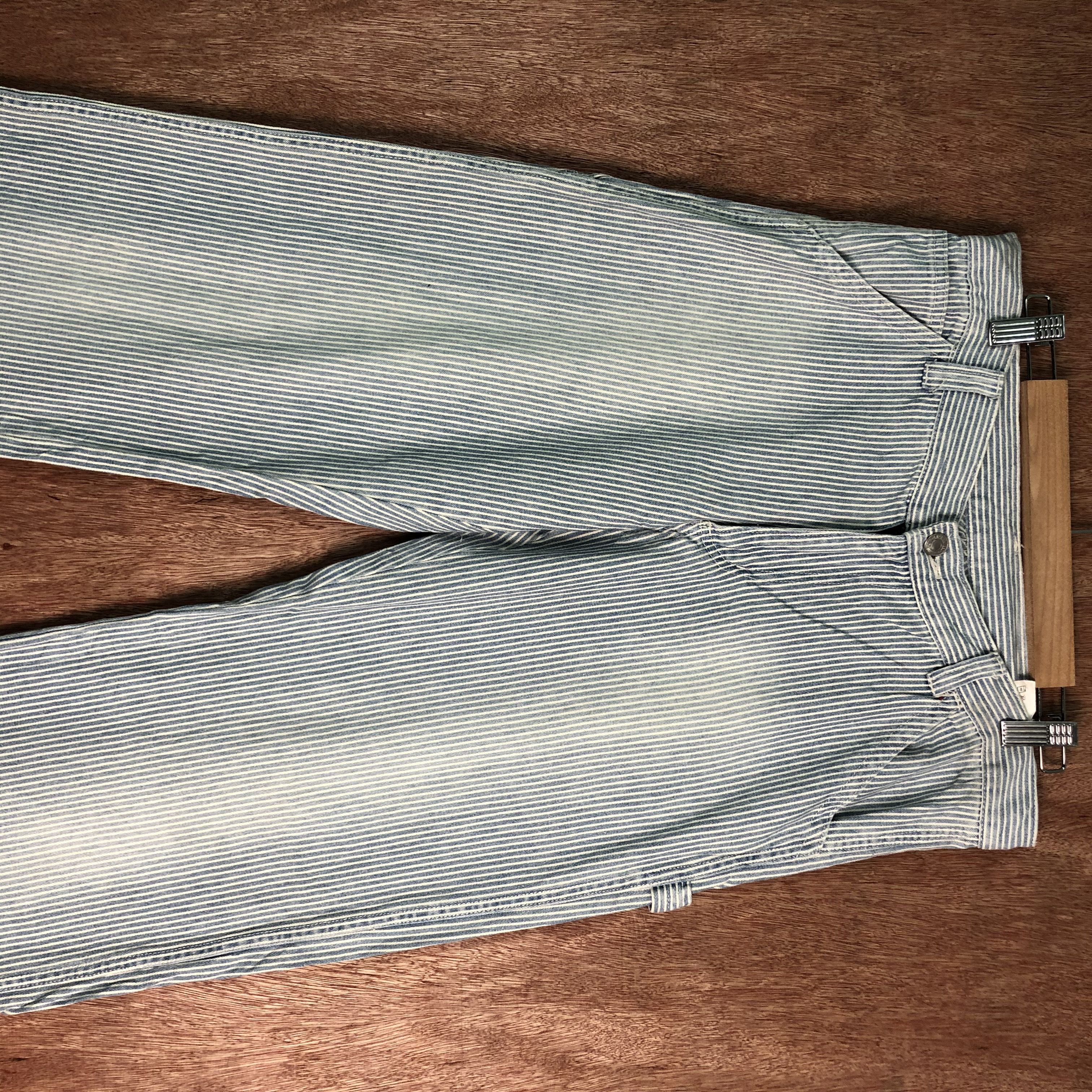Vintage DLL Japan Light Blue stripe worker painter Pants #c093 Size US 30 / EU 46 - 2 Thumbnail