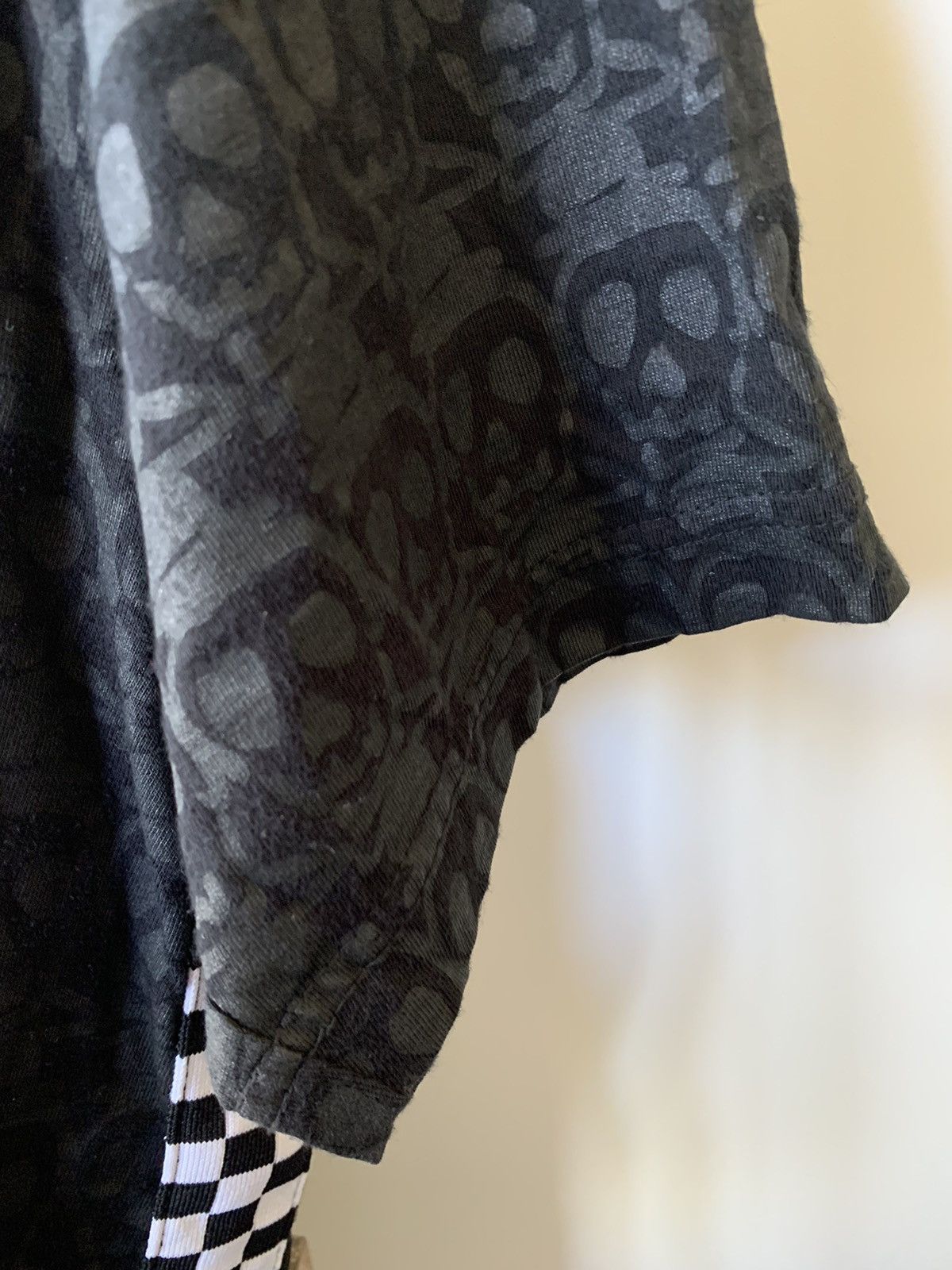 Comme des Garcons Homme Plus COMME DES GARÇONS SKULL PRINT CHEQUERED SIDE T - SHIRT Size US M / EU 48-50 / 2 - 5 Thumbnail
