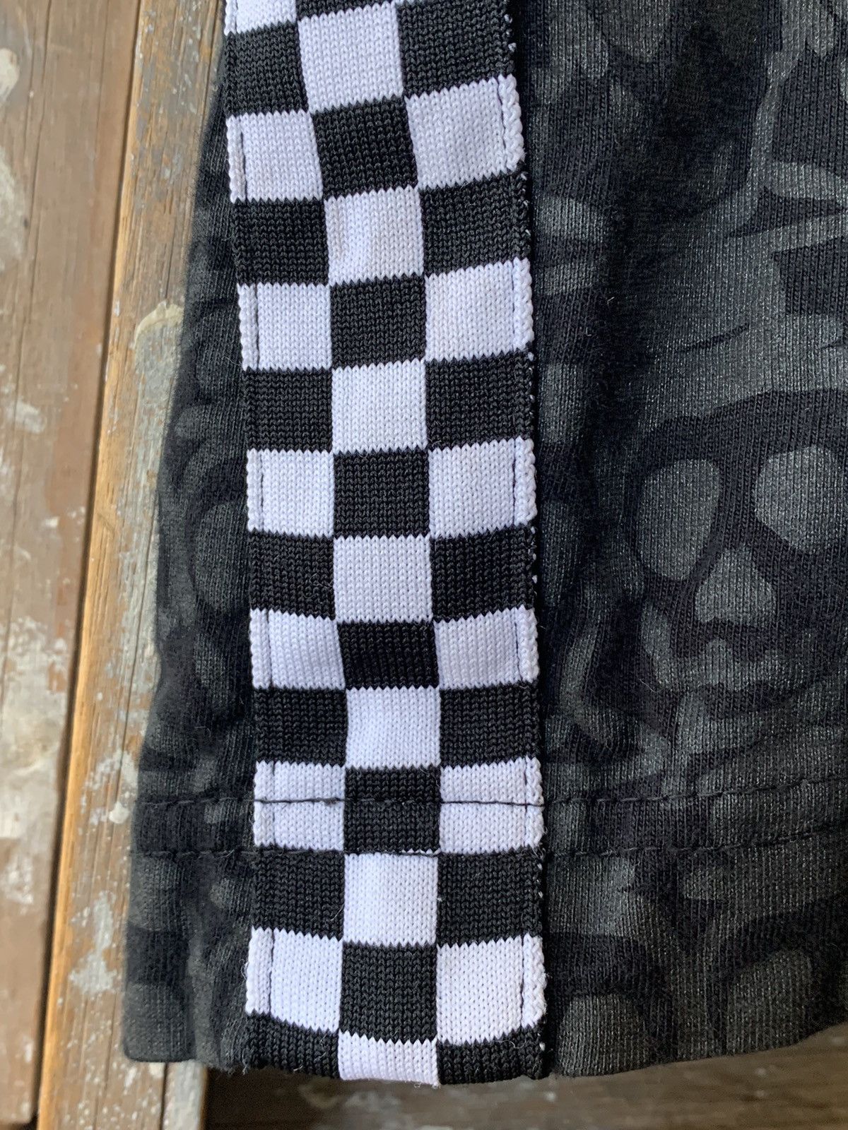 Comme des Garcons Homme Plus COMME DES GARÇONS SKULL PRINT CHEQUERED SIDE T - SHIRT Size US M / EU 48-50 / 2 - 3 Thumbnail