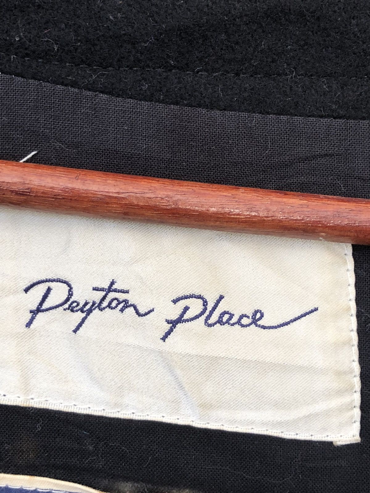 Japanese Brand Vintage Peyton Place/PPFM Black Wool Varsity Size US M / EU 48-50 / 2 - 11 Thumbnail