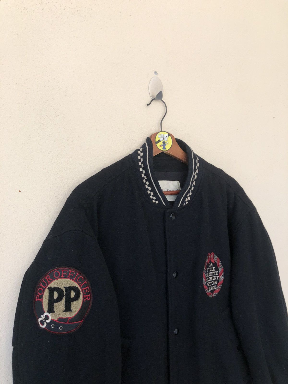 Japanese Brand Vintage Peyton Place/PPFM Black Wool Varsity Size US M / EU 48-50 / 2 - 7 Thumbnail